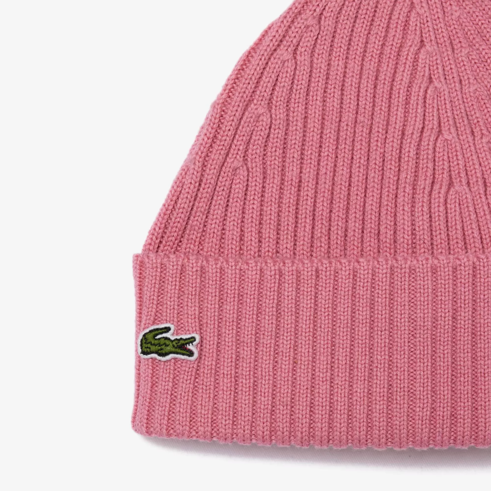 Crianças LACOSTE Acessorios | Acessorios^Gorro em Malha Canelada de Lã