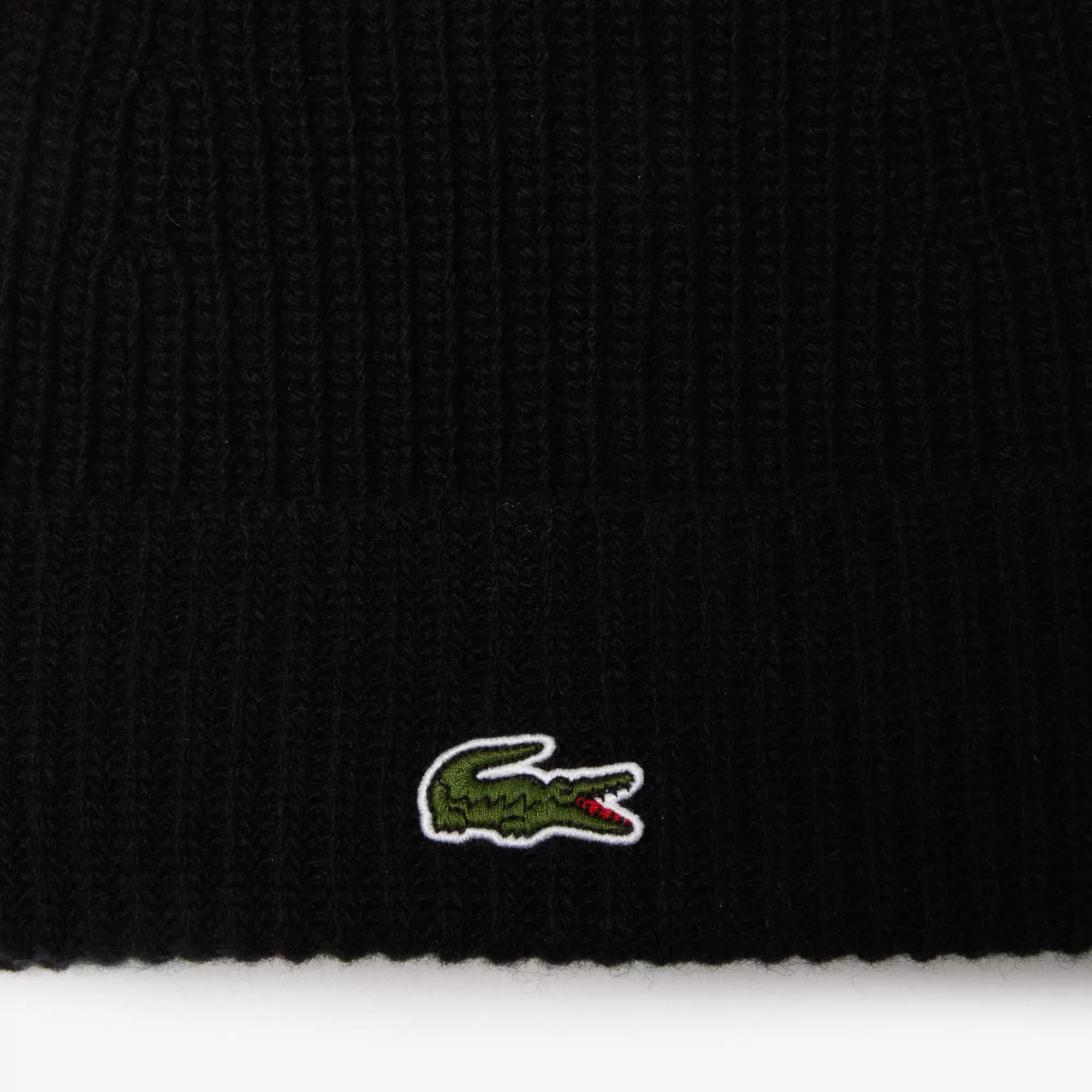 MULHER LACOSTE Luvas & Gorros | Bonés & Chapéus^Gorro em Malha Canelada de Lã