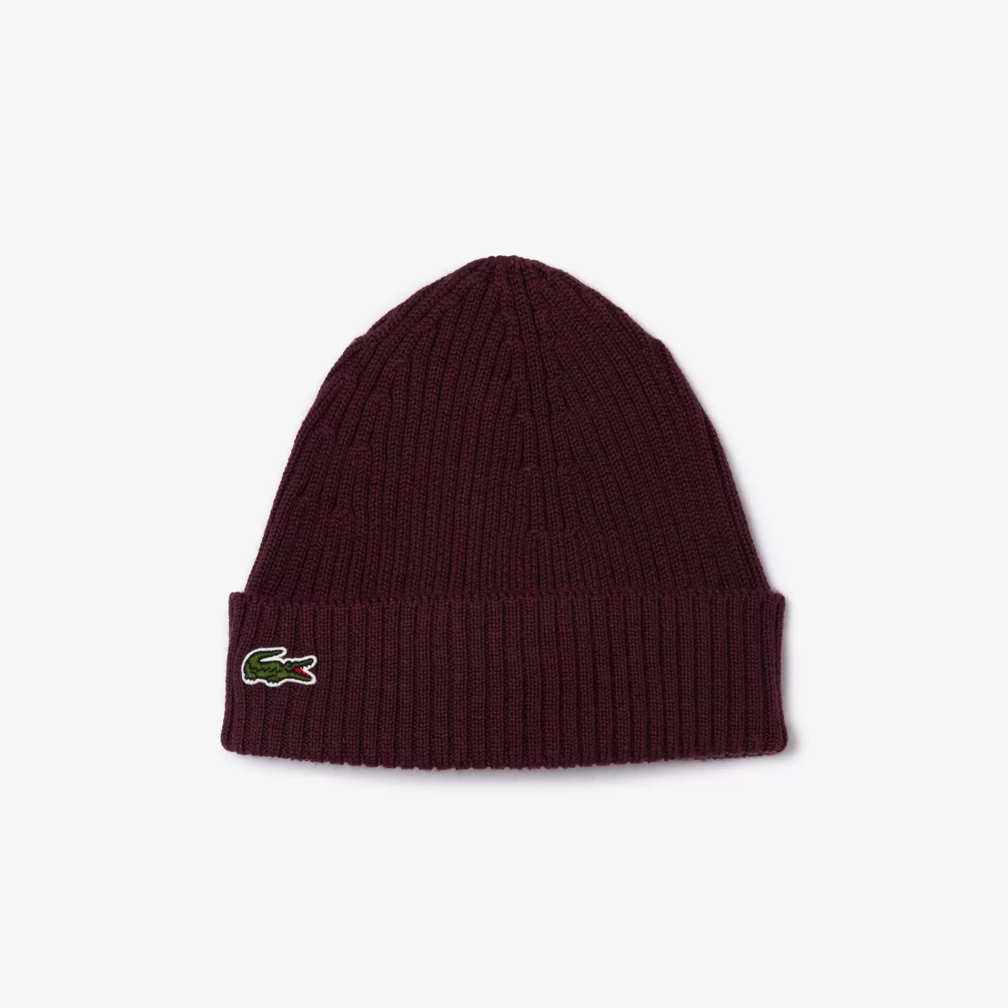 MULHER LACOSTE Luvas & Gorros | Bonés & Chapéus^Gorro em Malha Canelada Escovada de Lã