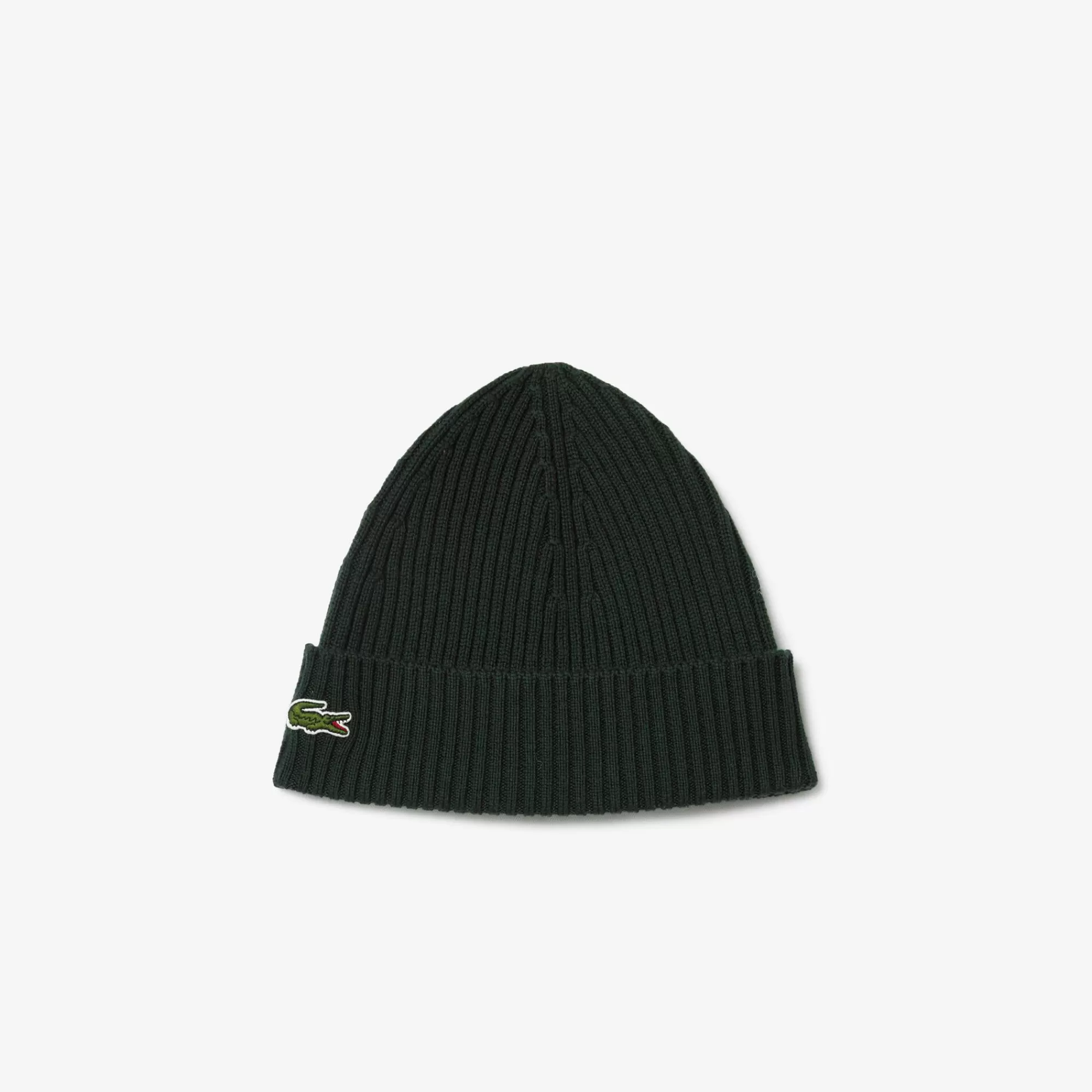 MULHER LACOSTE Bonés & Chapéus | Luvas & Gorros^Gorro em Malha Canelada Escovada de Lã