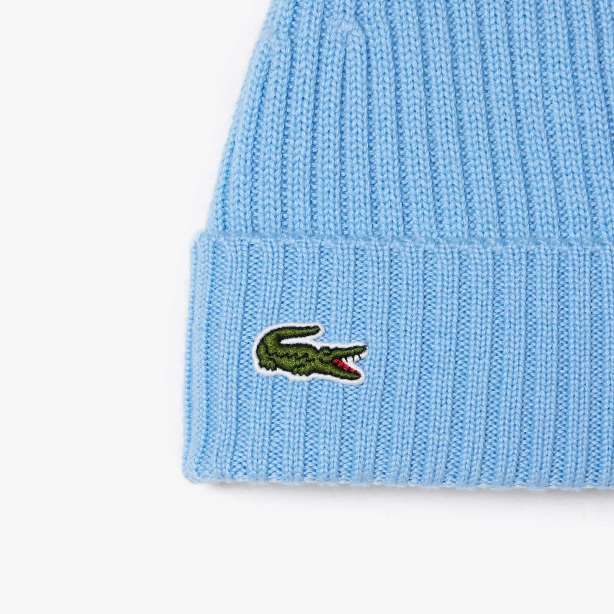 MULHER LACOSTE Luvas & Gorros | Bonés & Chapéus^Gorro em Malha Canelada Escovada de Lã