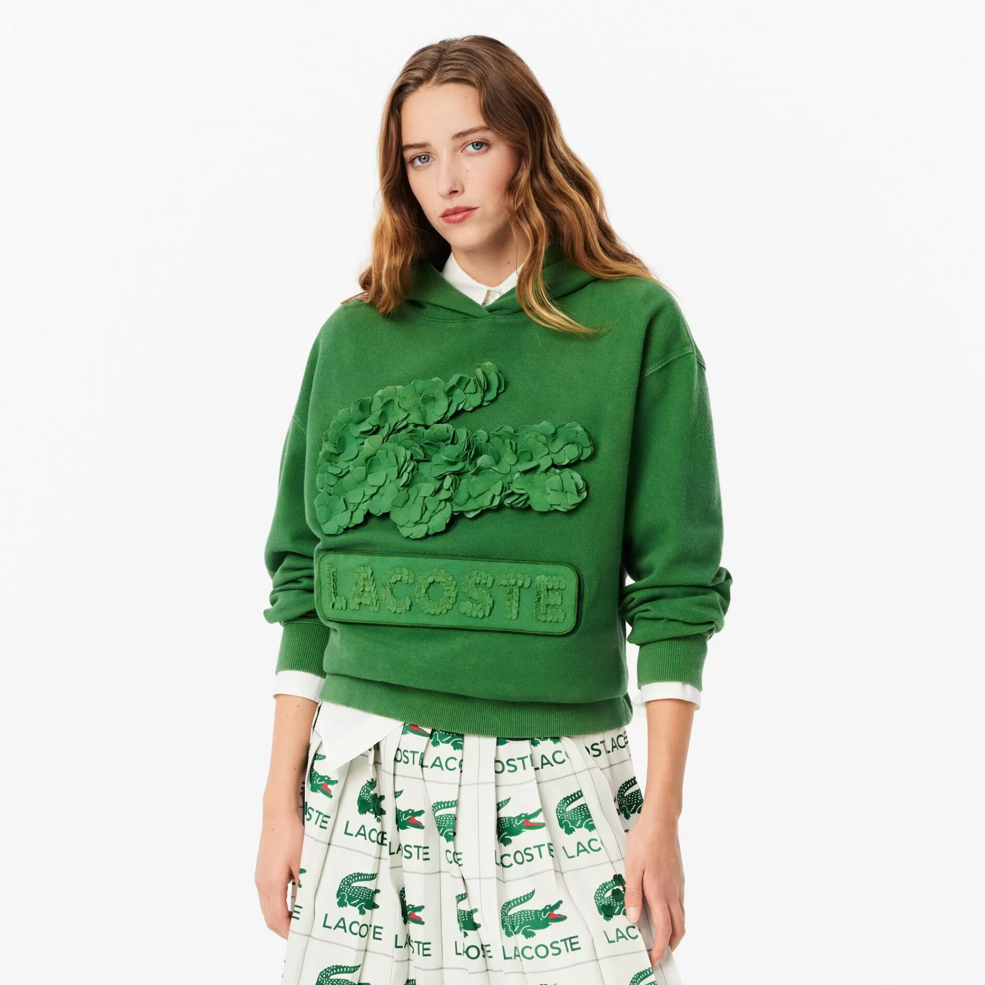 MULHER LACOSTE Sweatshirts^Hoodie Coleção Embroidery