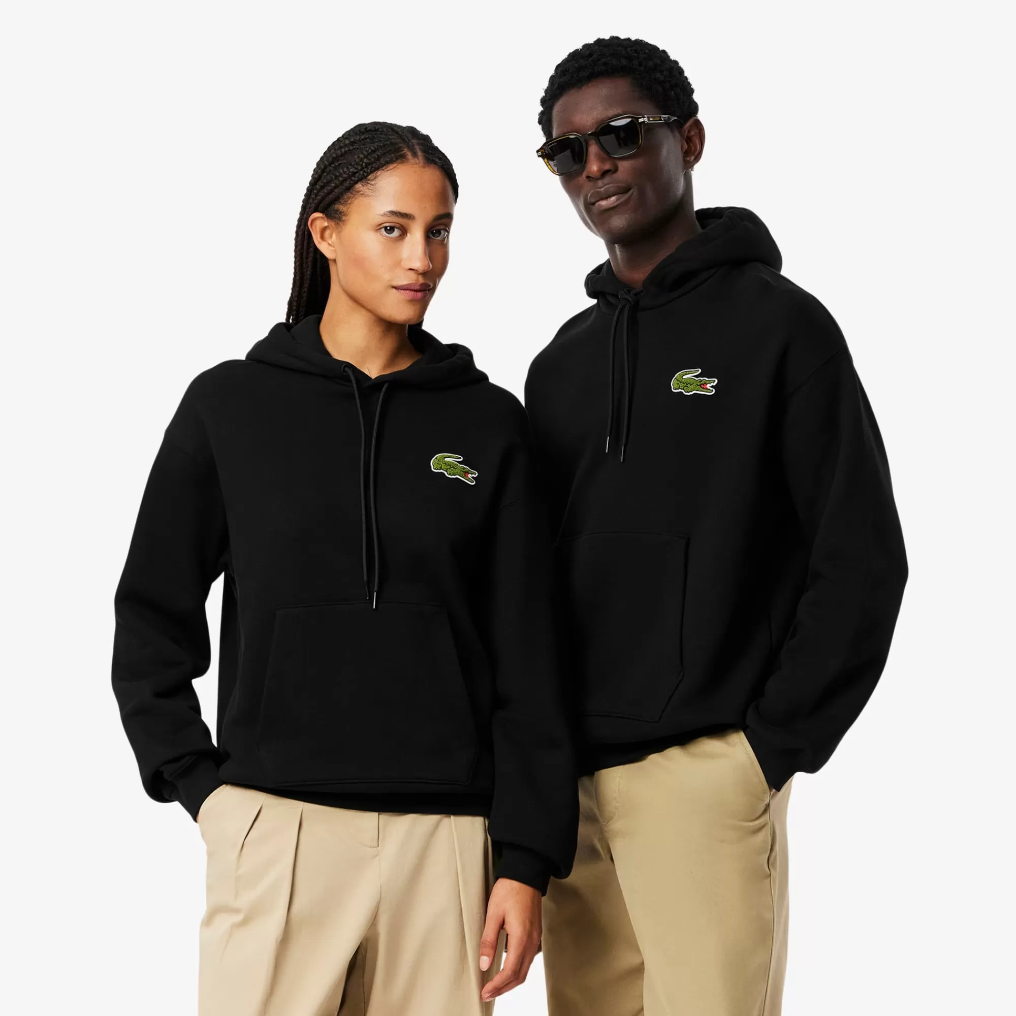 MULHER LACOSTE Sweatshirts | Sweatshirt^Hoodie com Emblema em Contraste Loose Fit