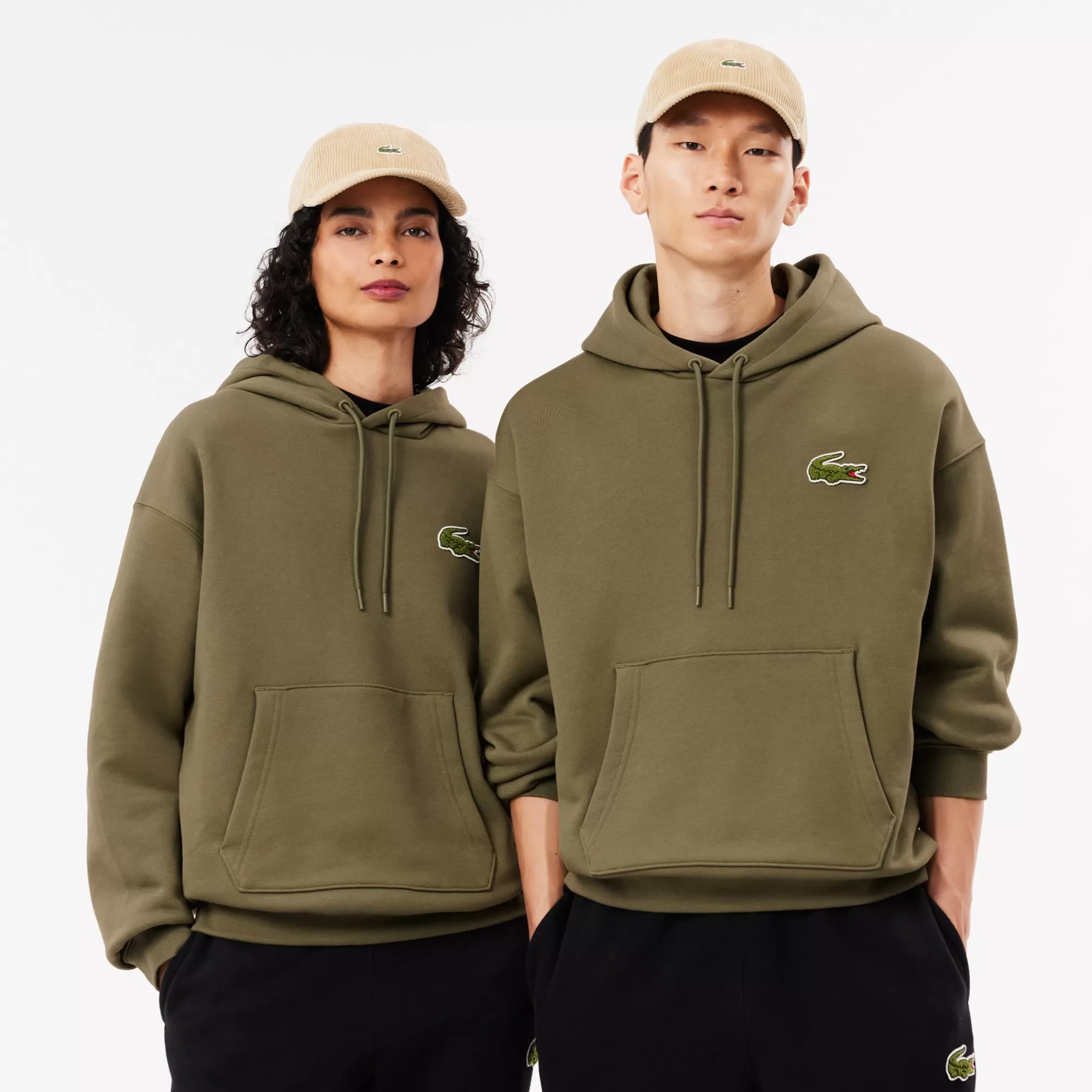 MULHER LACOSTE Sweatshirts | Sweatshirt^Hoodie com Emblema em Contraste Loose Fit