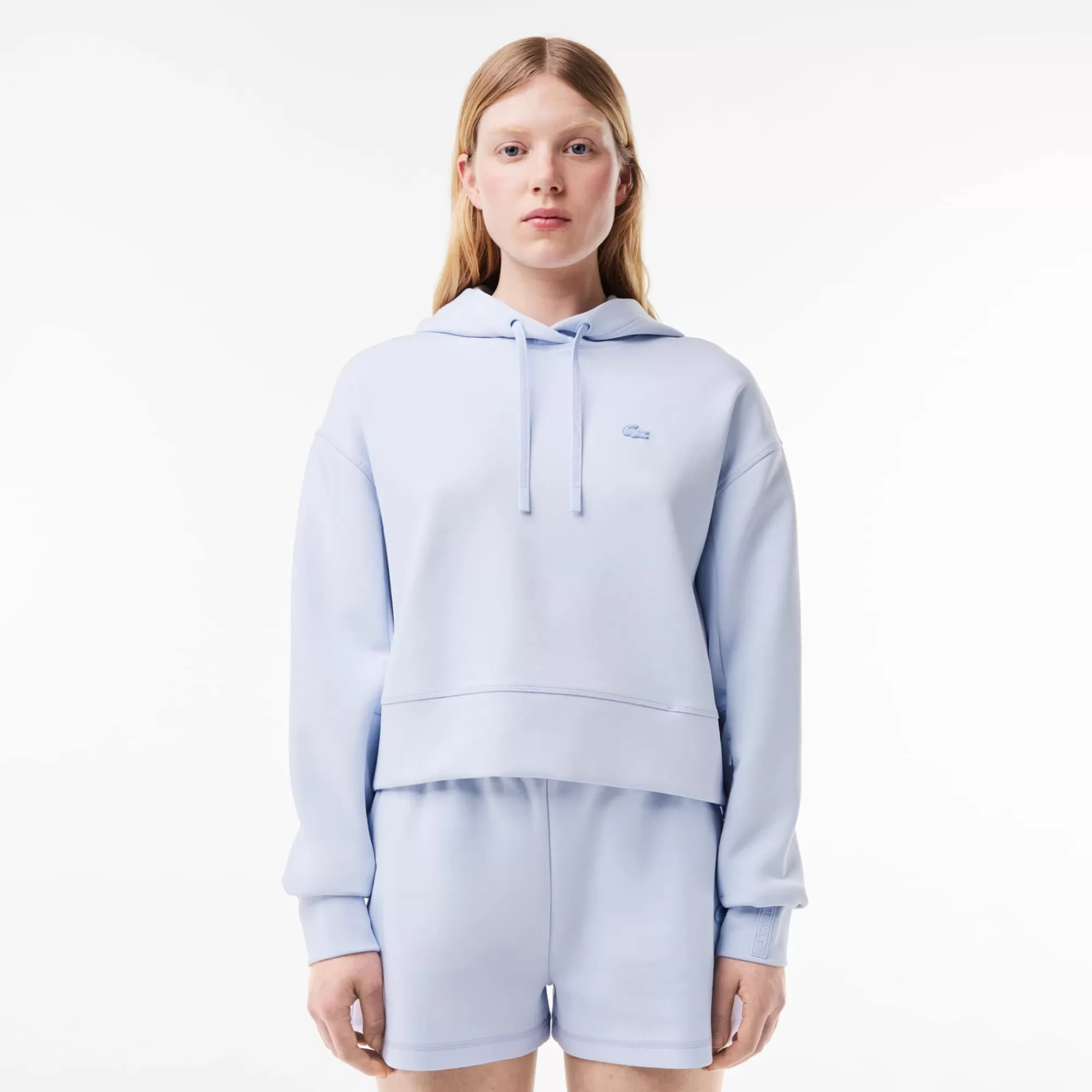 MULHER LACOSTE Sweatshirts^Hoodie de Algodão Curto