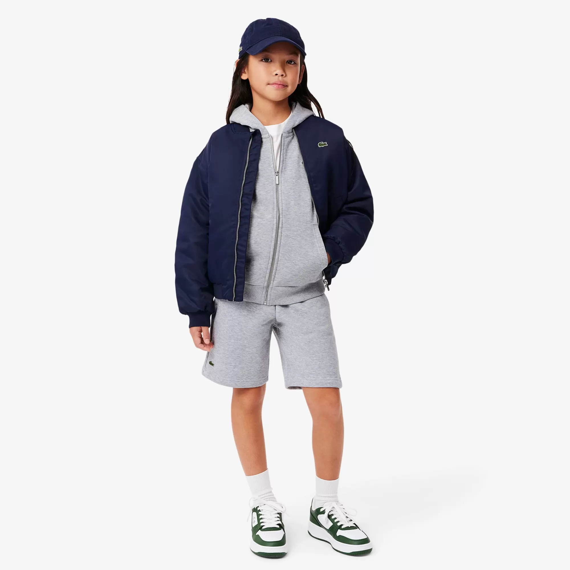 Crianças LACOSTE Moda Menina | Moda Menino^Hoodie em Felpa com Capuz