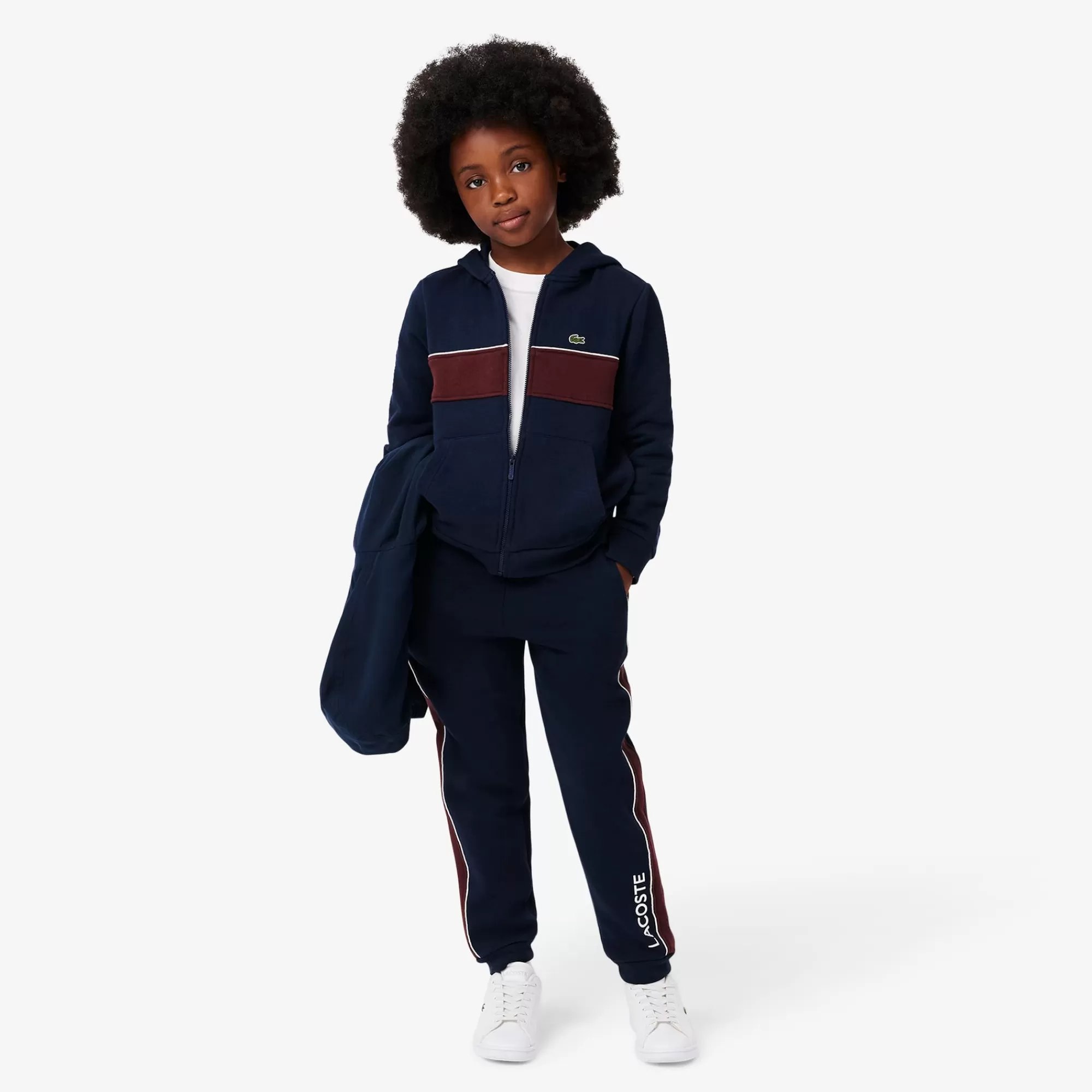 Crianças LACOSTE Moda Menina | Moda Menino^Hoodie em Felpa com Capuz