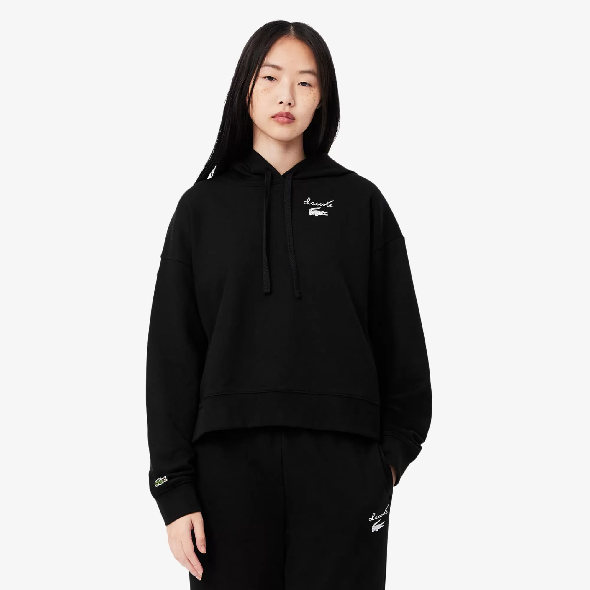 MULHER LACOSTE Sweatshirts^Hoodie em Felpa com Logo