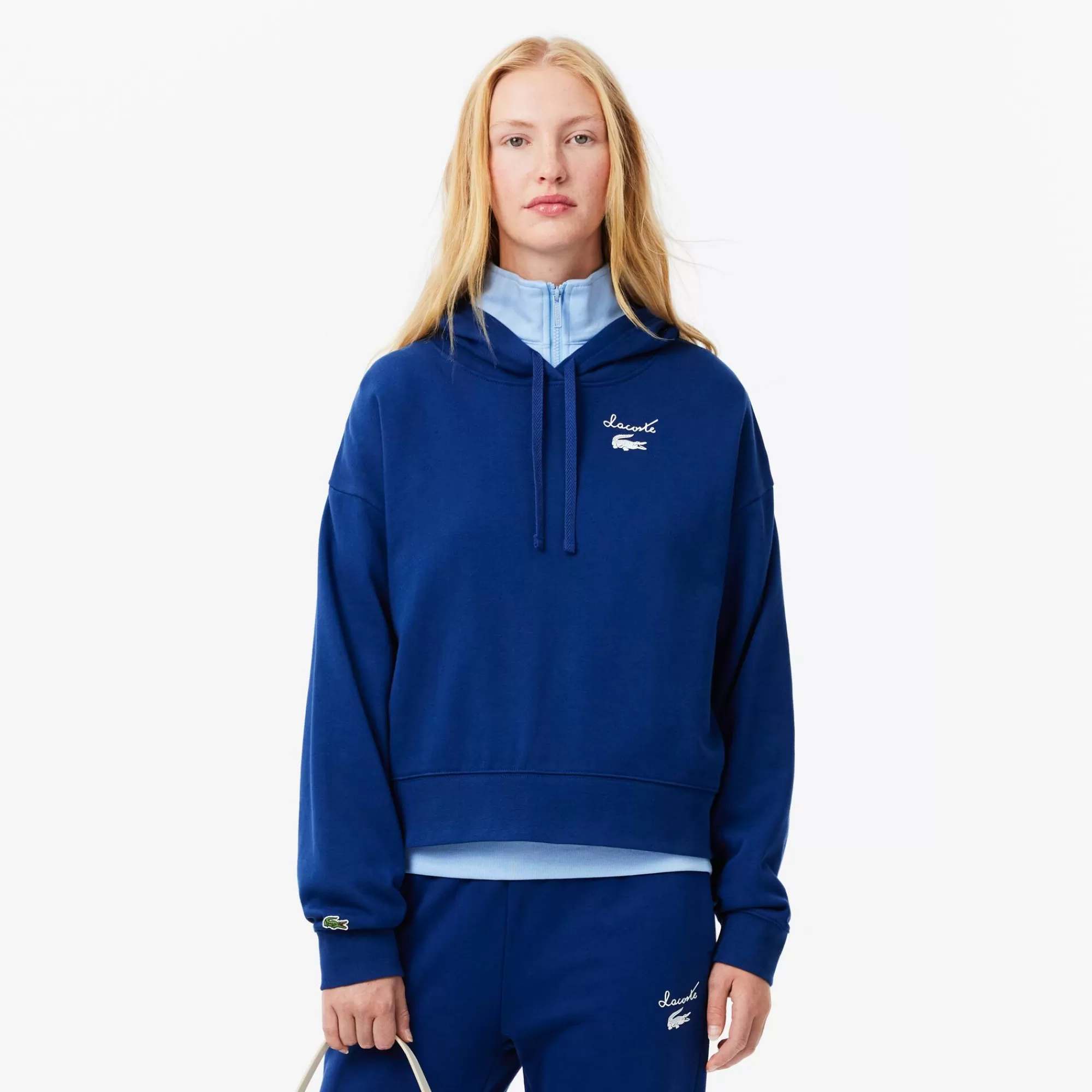 MULHER LACOSTE Sweatshirts^Hoodie em Felpa com Logo