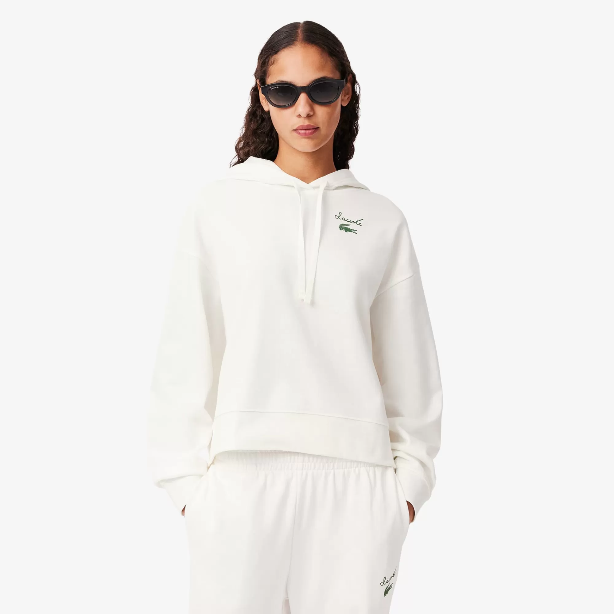 MULHER LACOSTE Sweatshirts^Hoodie em Felpa com Logo