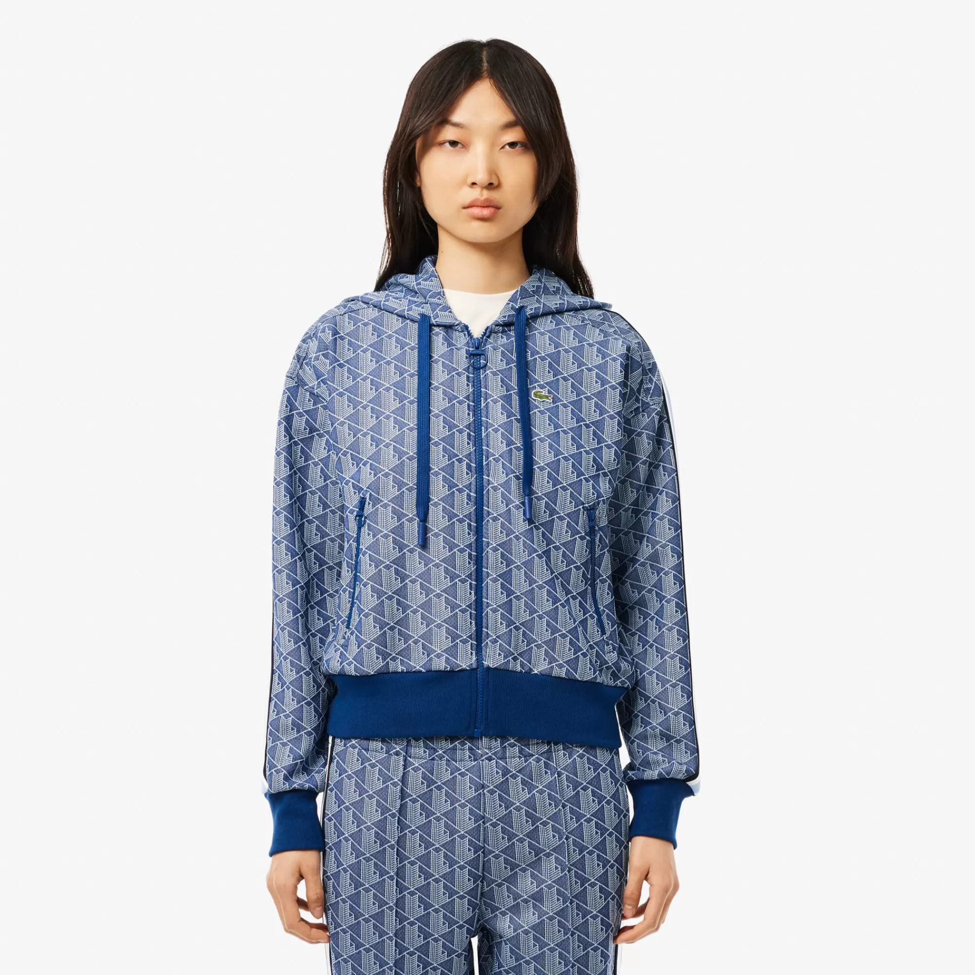 MULHER LACOSTE Sweatshirts^Hoodie em Jacquard com Monograma