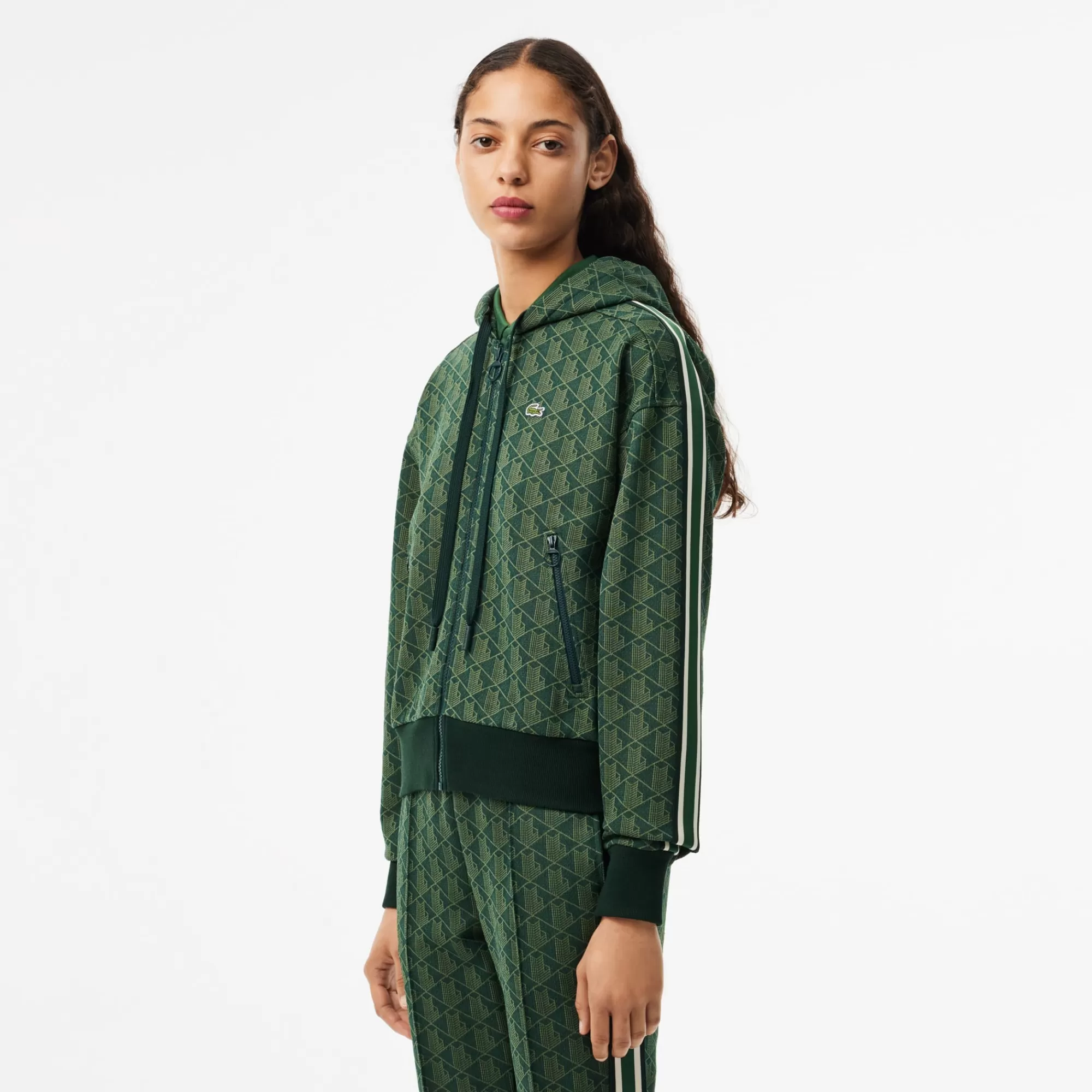 MULHER LACOSTE Sweatshirts^Hoodie em Jacquard com Monograma