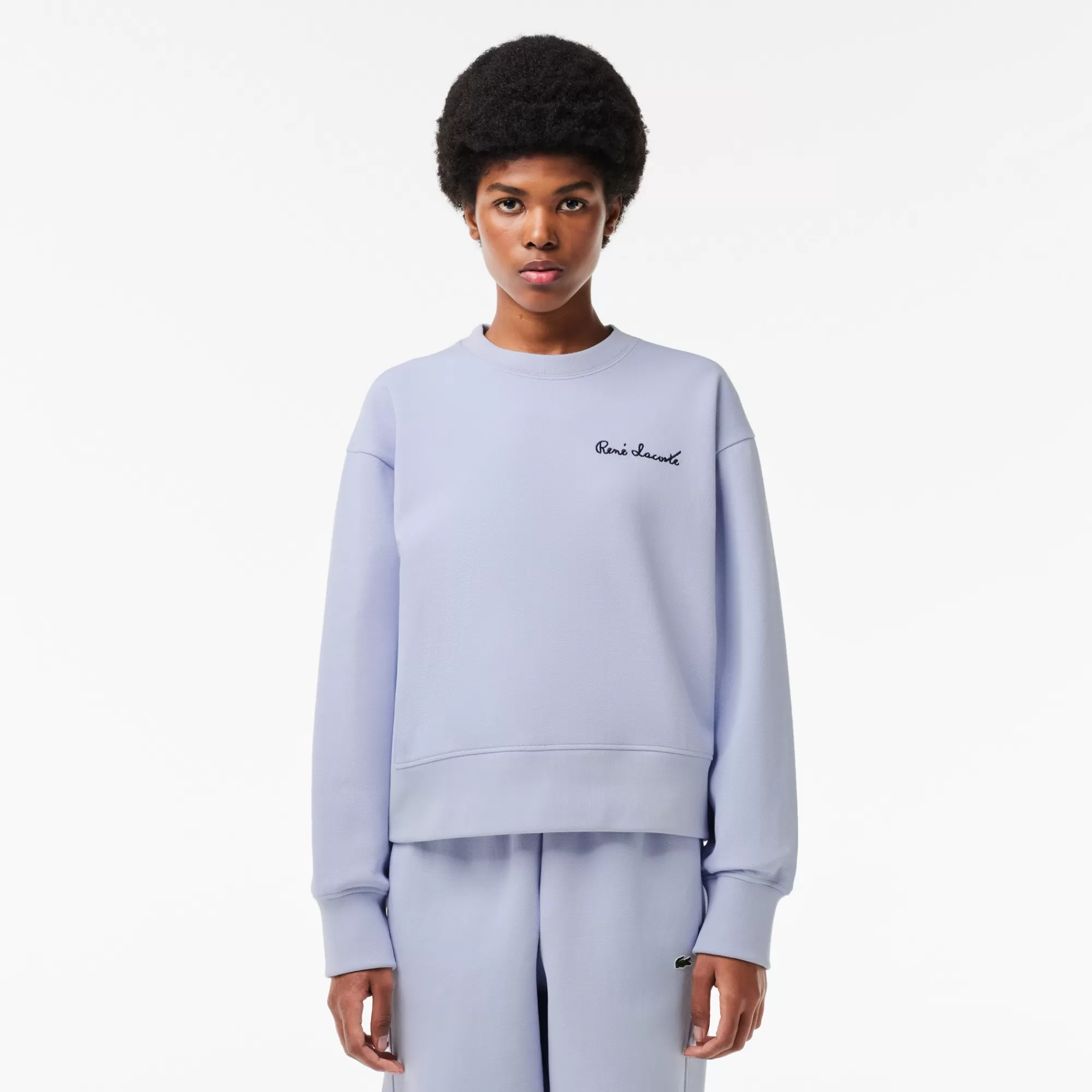 MULHER LACOSTE Fatos De Treino | Sweatshirts^Hoodie em Piqué Oversize