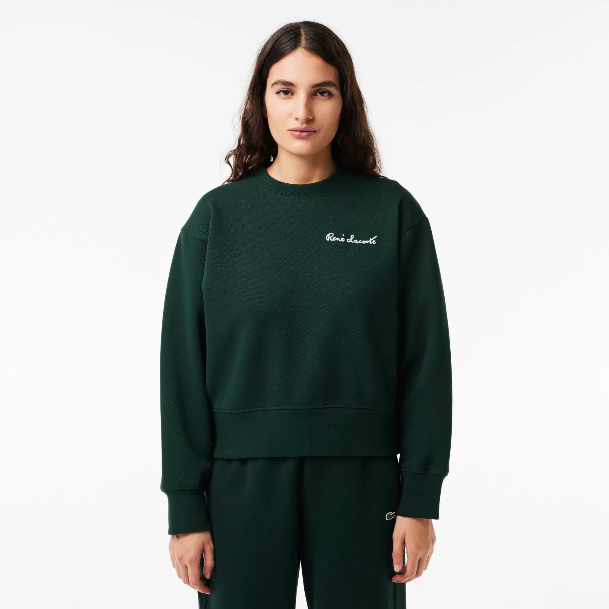 MULHER LACOSTE Sweatshirts^Hoodie em Piqué Oversize