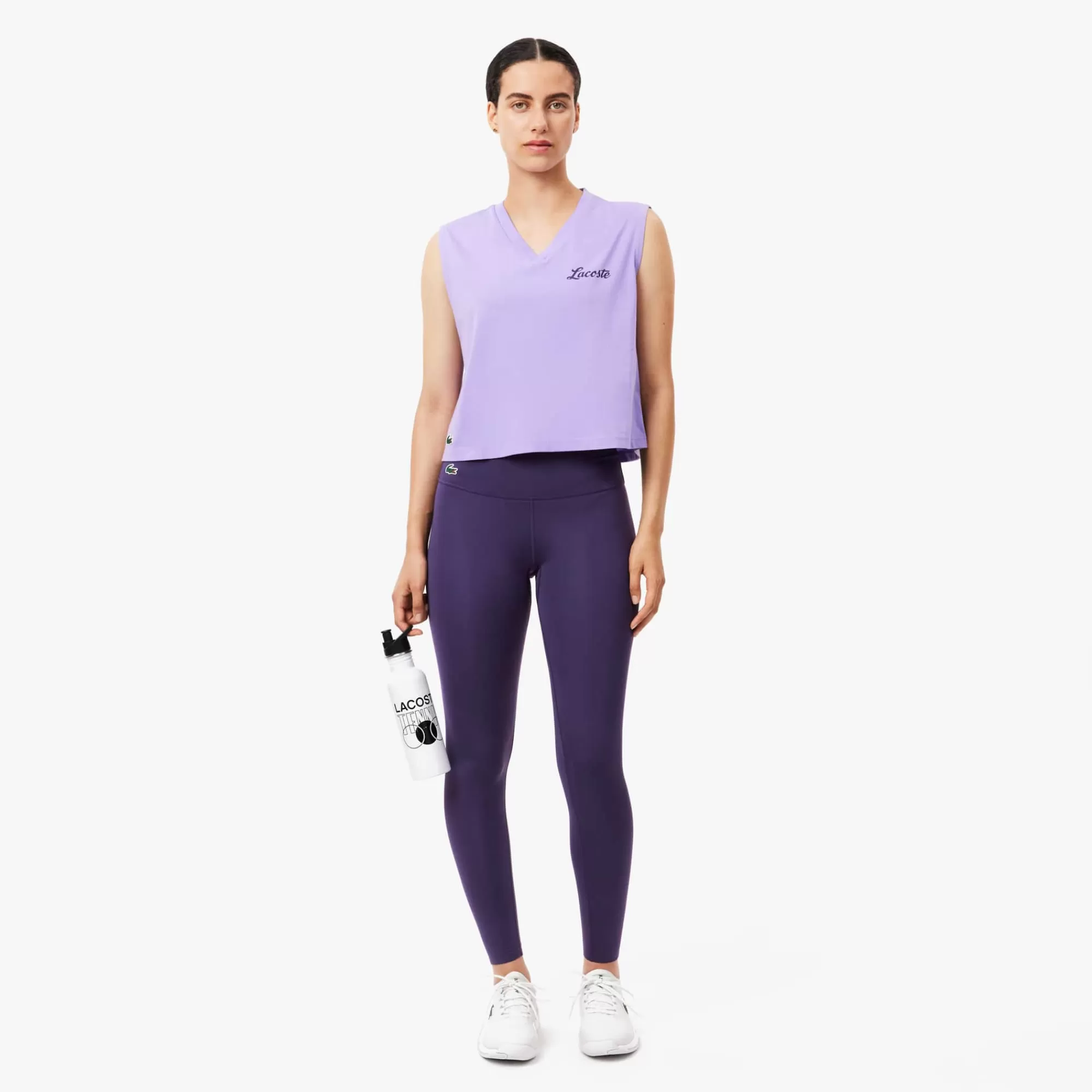 MULHER LACOSTE Ginásio & Treino | Roupa Deportiva Mulher^Leggings Desportivas Elásticas Estampadas e com Tecnologia Ultra-Dry