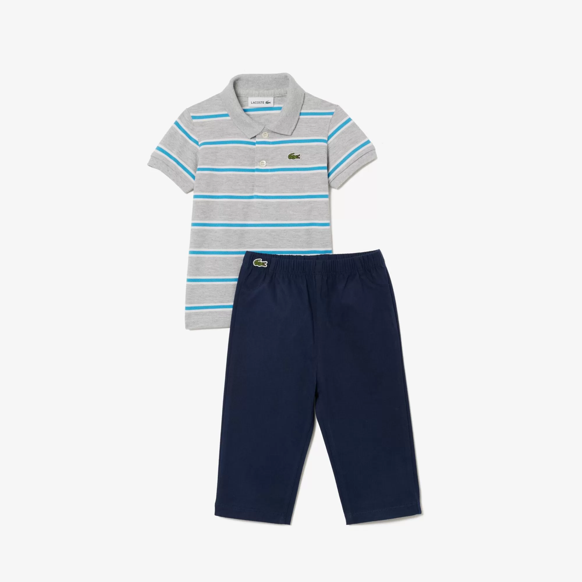 Crianças LACOSTE Acessorios | Acessorios^Mini Conjunto de Oferta com Pijama em Piqué