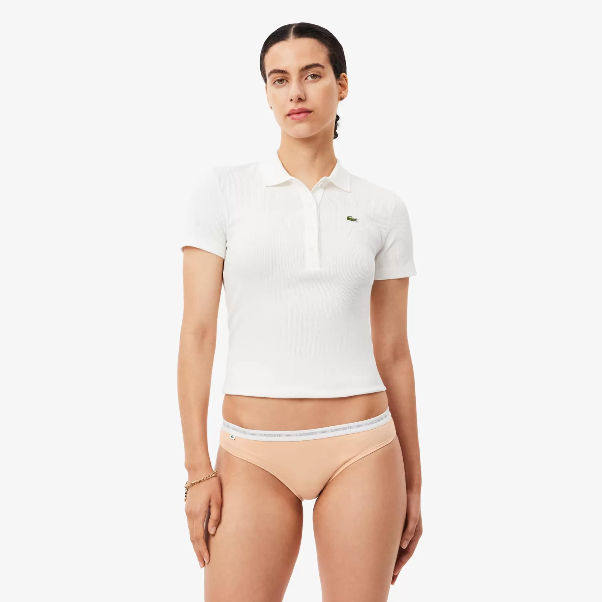 MULHER LACOSTE Roupa Interior E Roupa De Casa | Roupa Interior^Pack de 3 Cuecas de Algodão Elástico