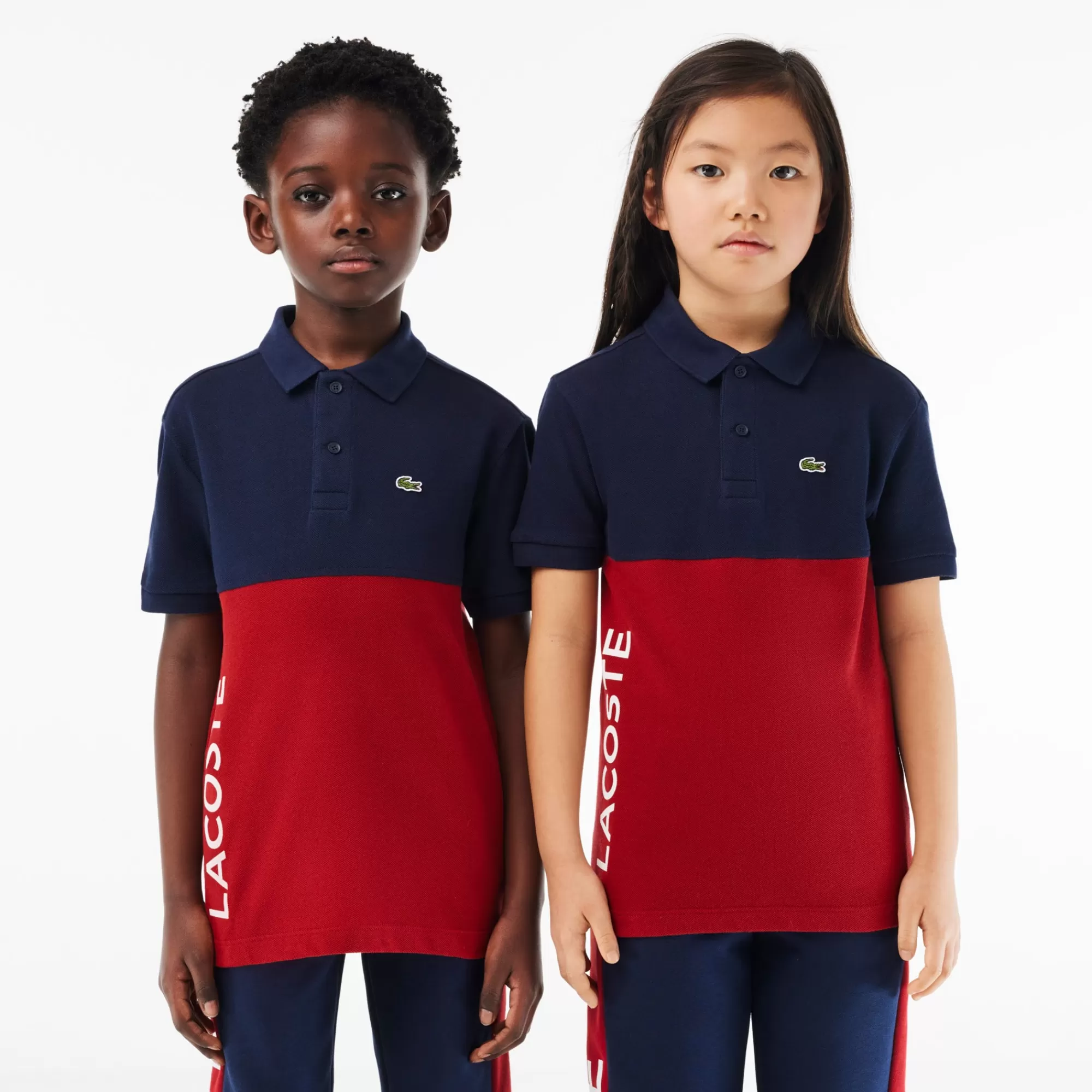 Crianças LACOSTE Moda Menina | Moda Menino^Polo Colorblock em Piqué