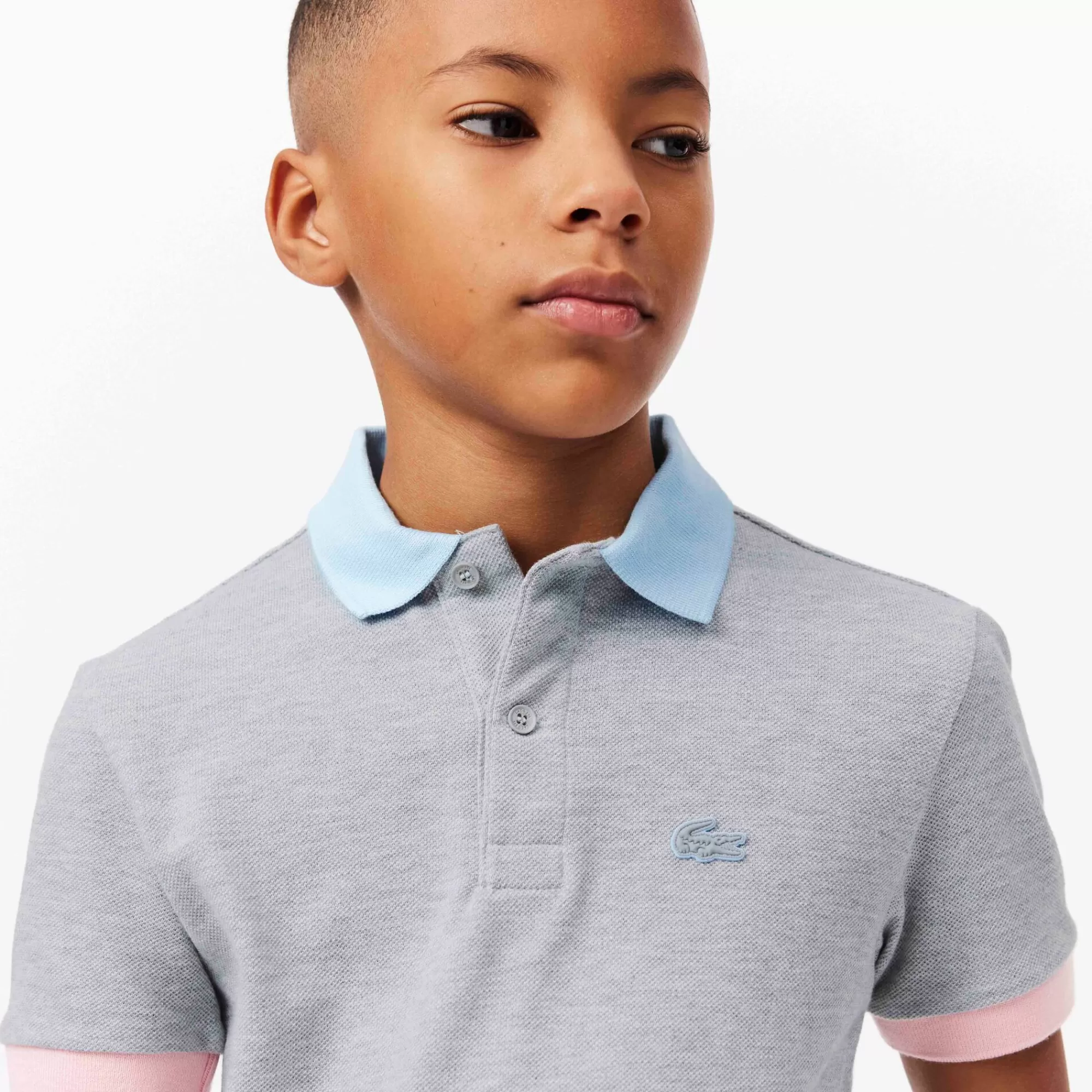 Crianças LACOSTE Moda Menino | Moda Menino^Polo Colorblock em Piqué