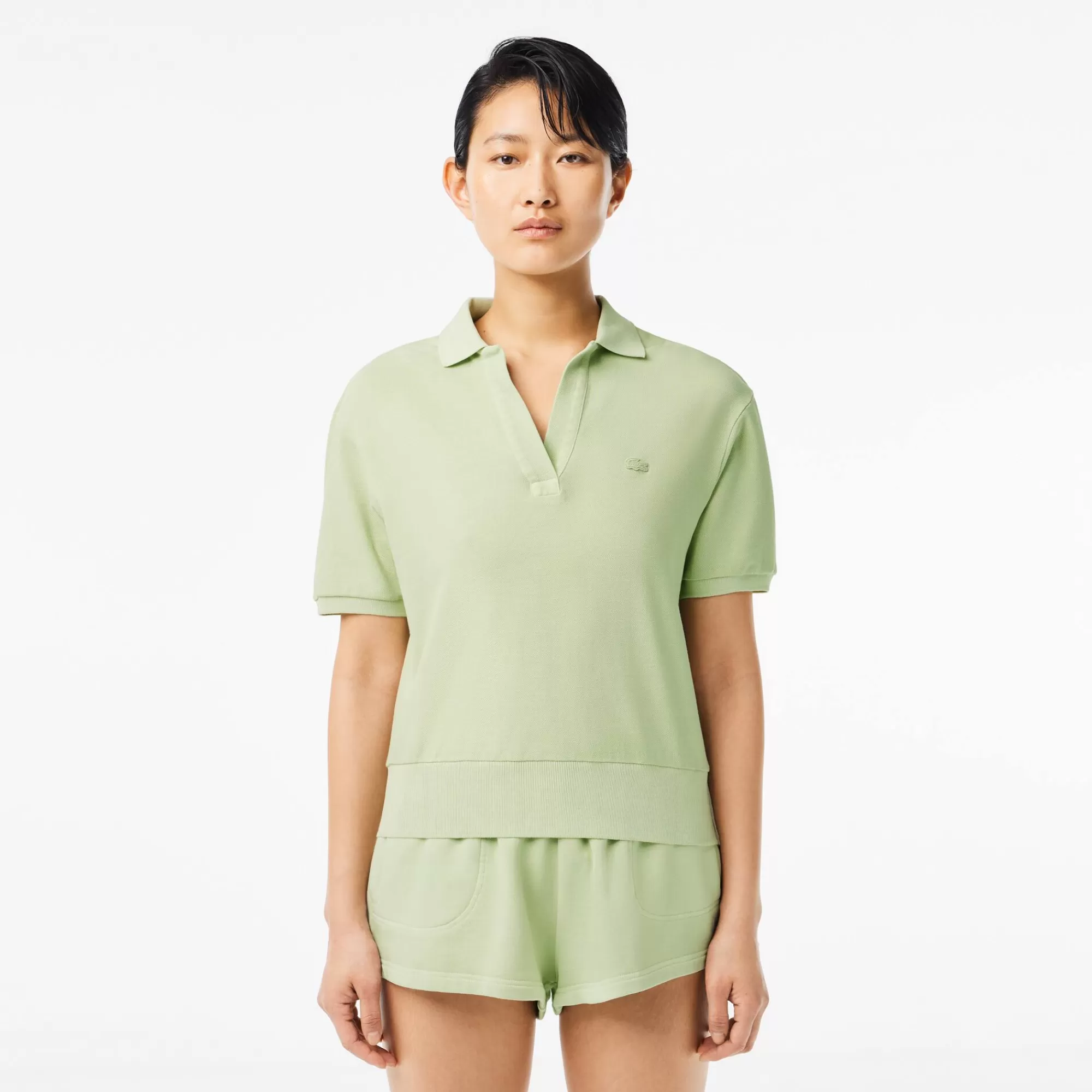 MULHER LACOSTE Polos^Polo com Tingimento Natural Regular Fit