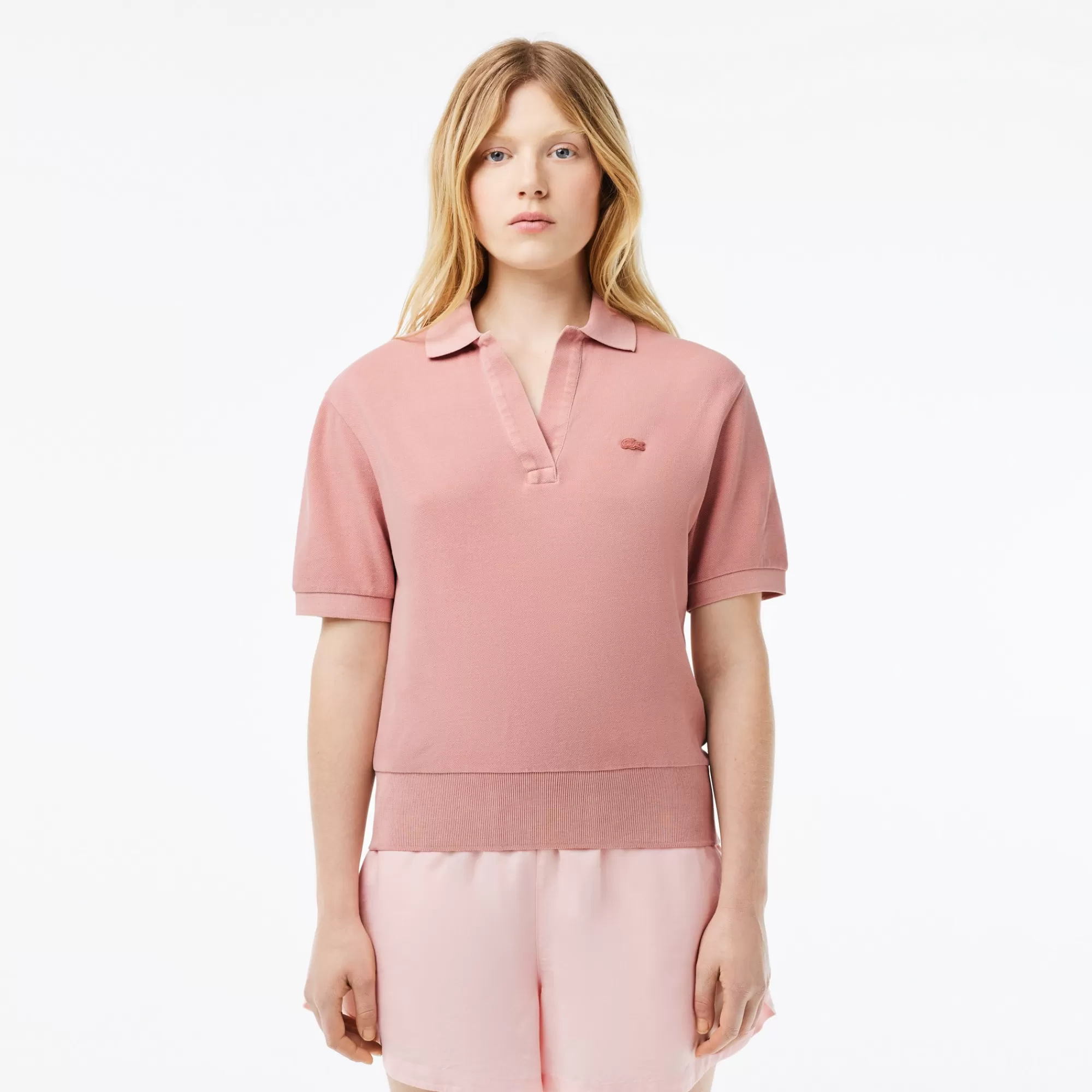 MULHER LACOSTE Polos^Polo com Tingimento Natural Regular Fit