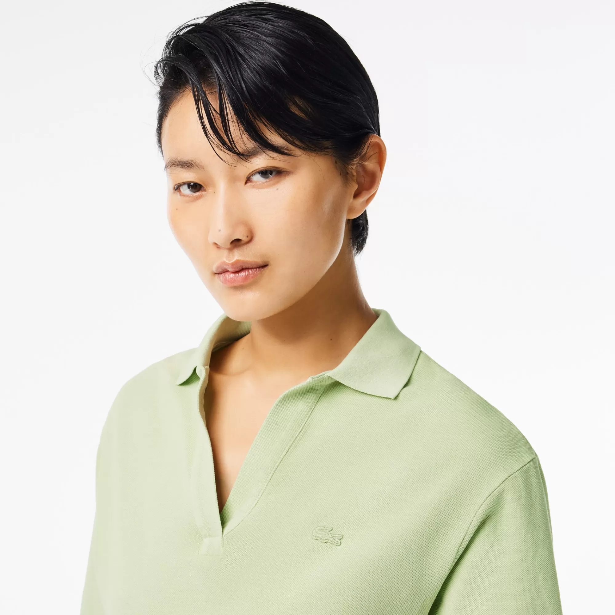 MULHER LACOSTE Polos^Polo com Tingimento Natural Regular Fit