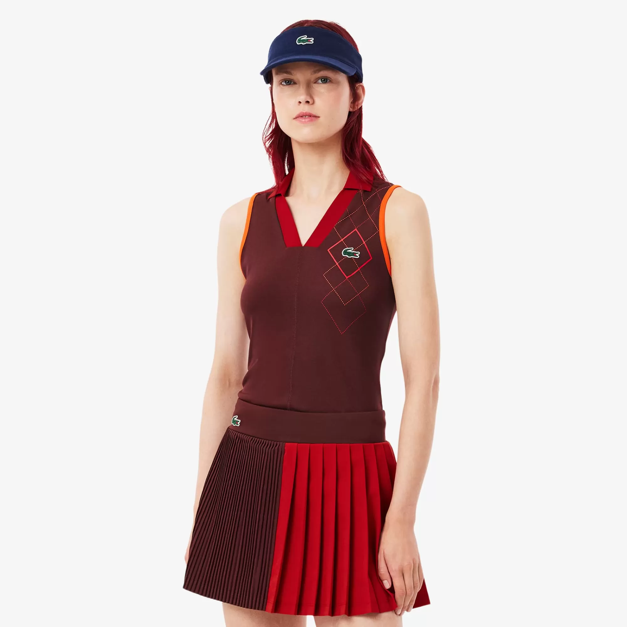 MULHER LACOSTE Ténis | Roupa Deportiva Mulher^Polo de Ténis com Tecnologia Ultra-Dry e Sem Mangas Slim Fit
