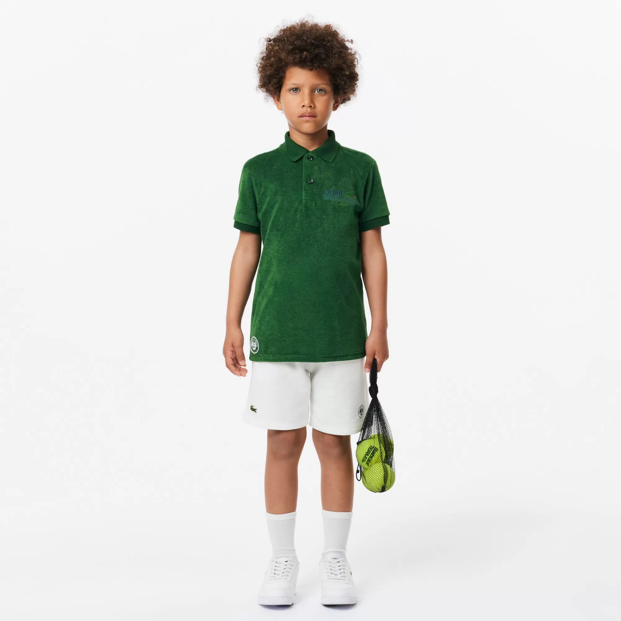 Crianças LACOSTE Moda Menina | Moda Menino^Polo Desportivo Terry Edição Roland-Garros