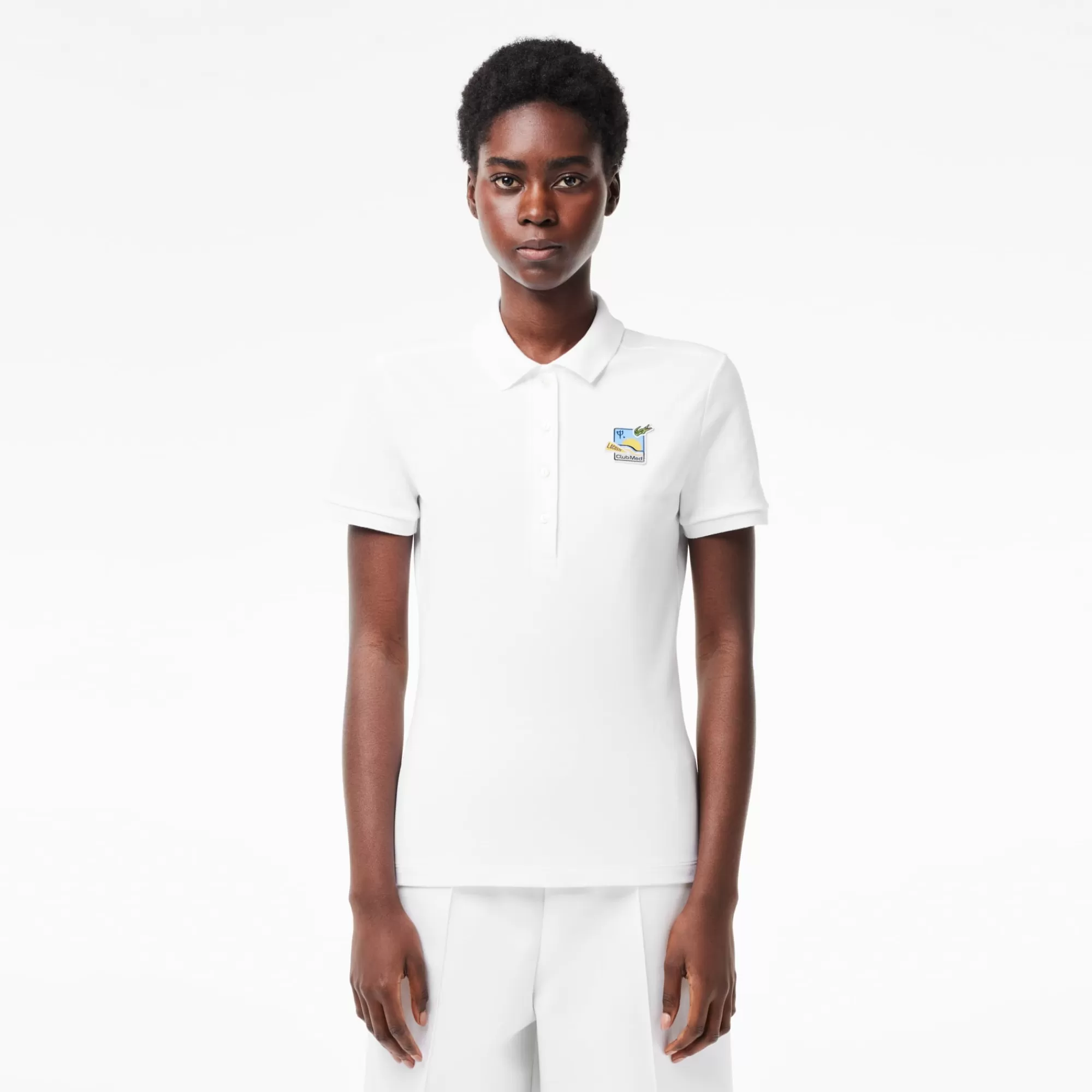 MULHER LACOSTE Polos^Polo Elástico Edição Club Med Slim Fit