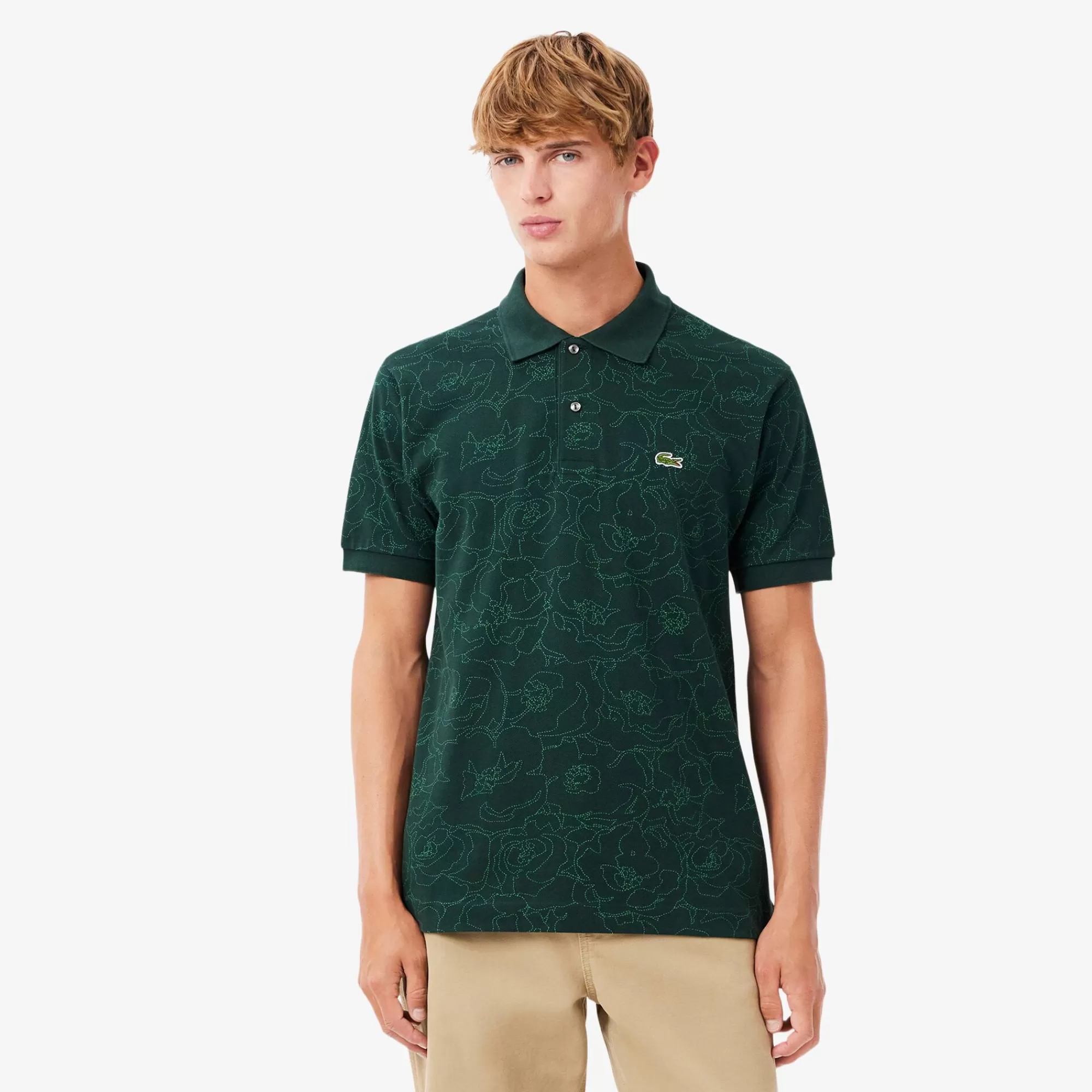 LACOSTE Polos^Polo L.12.12 com Estampado Floral Classic Fit