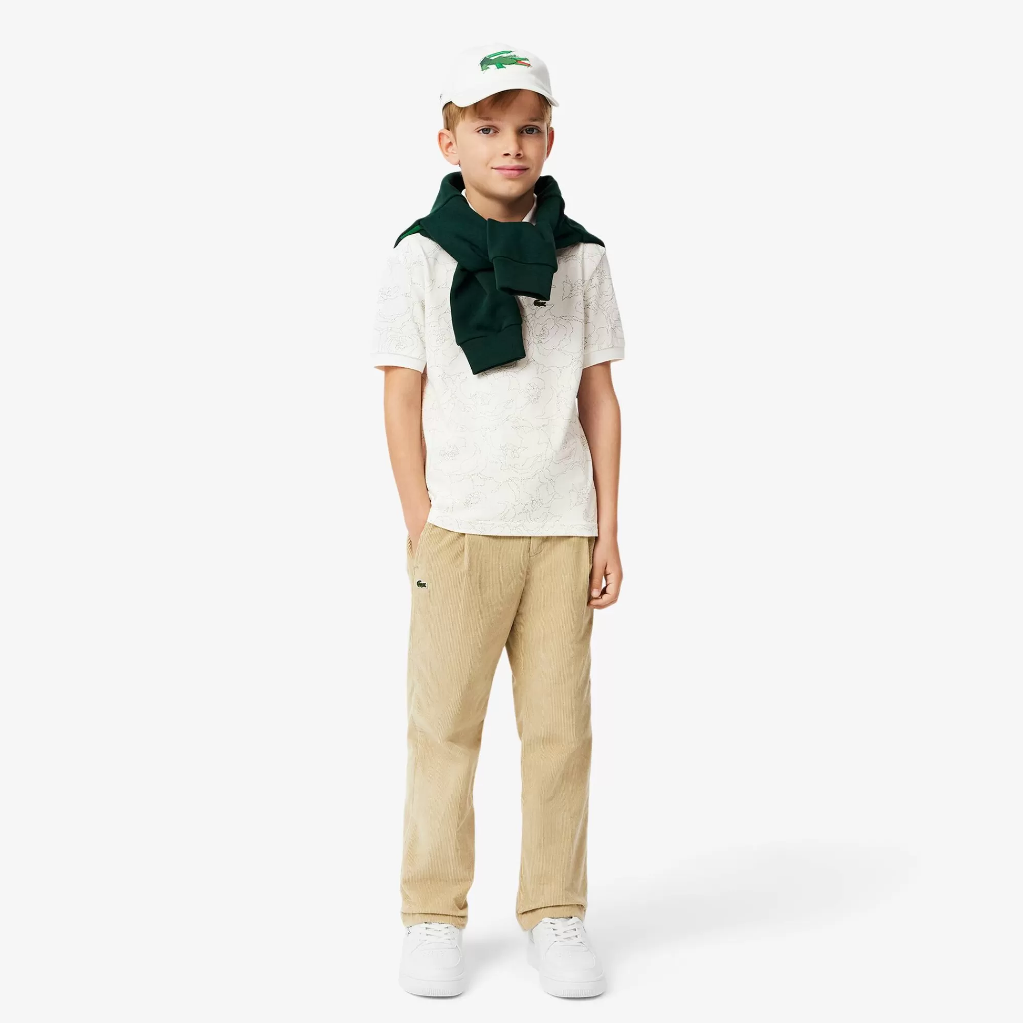 Crianças LACOSTE Moda Menino | Moda Menino^Polo Mini Piqué com Estampado Floral