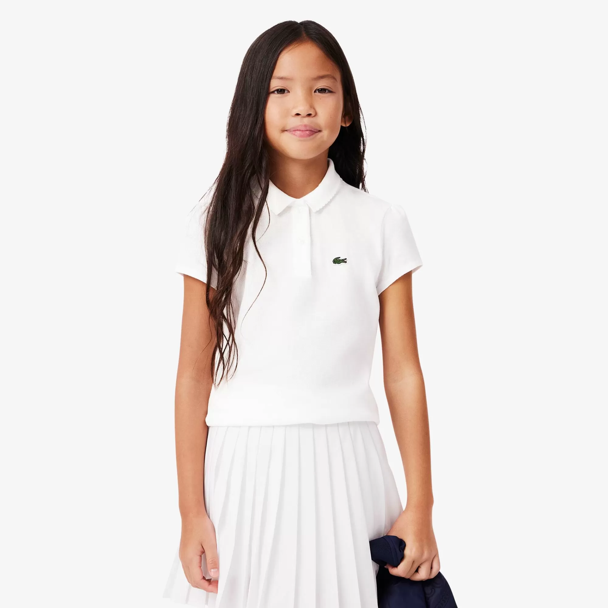 Crianças LACOSTE Moda Menina | Moda Menina^Polo Mini Piqué com Gola Festiva