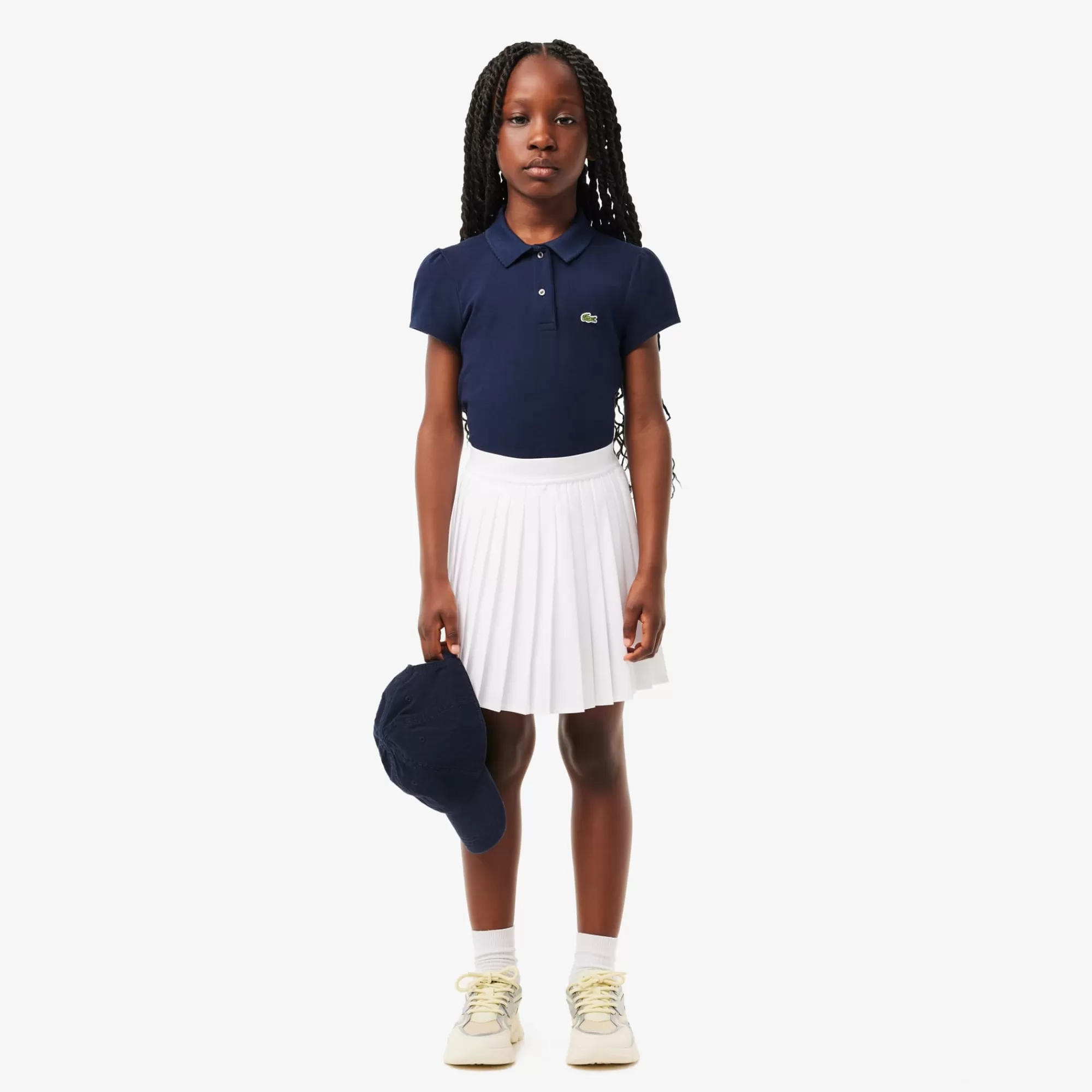 Crianças LACOSTE Moda Menina | Moda Menina^Polo Mini Piqué com Gola Festiva