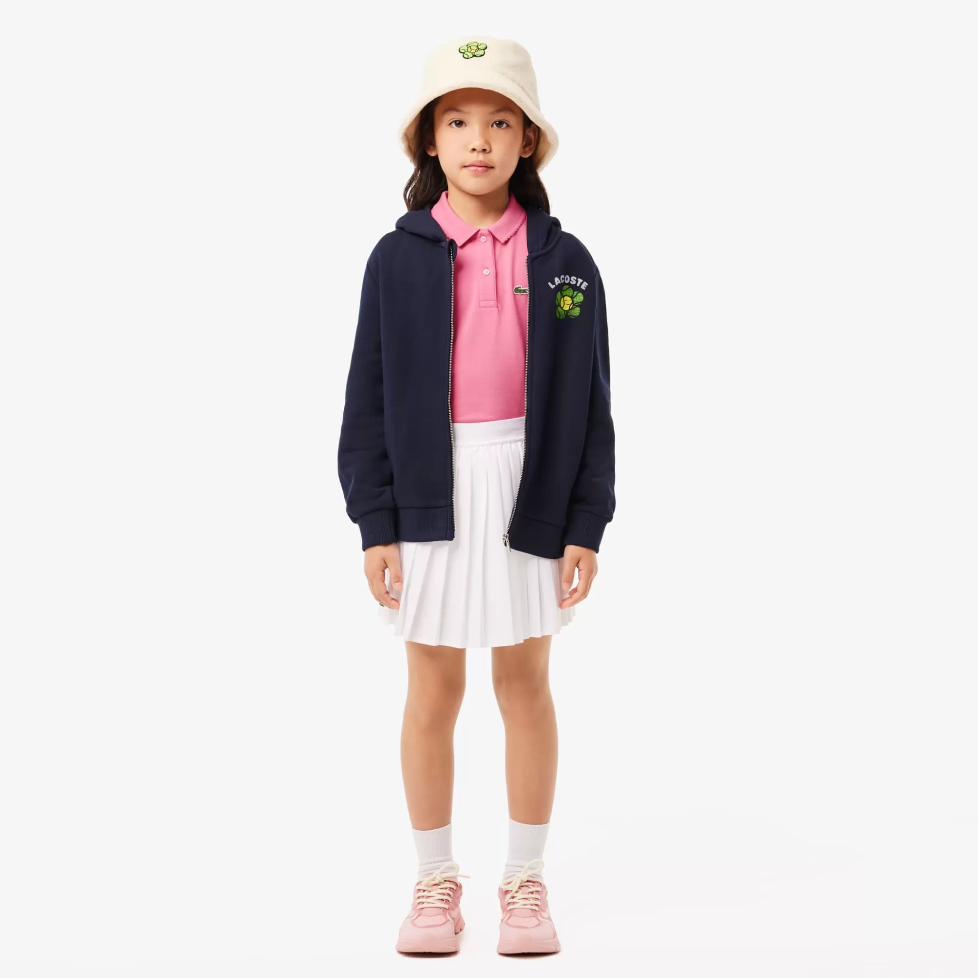 Crianças LACOSTE Moda Menina | Moda Menina^Polo Mini Piqué com Gola Festiva