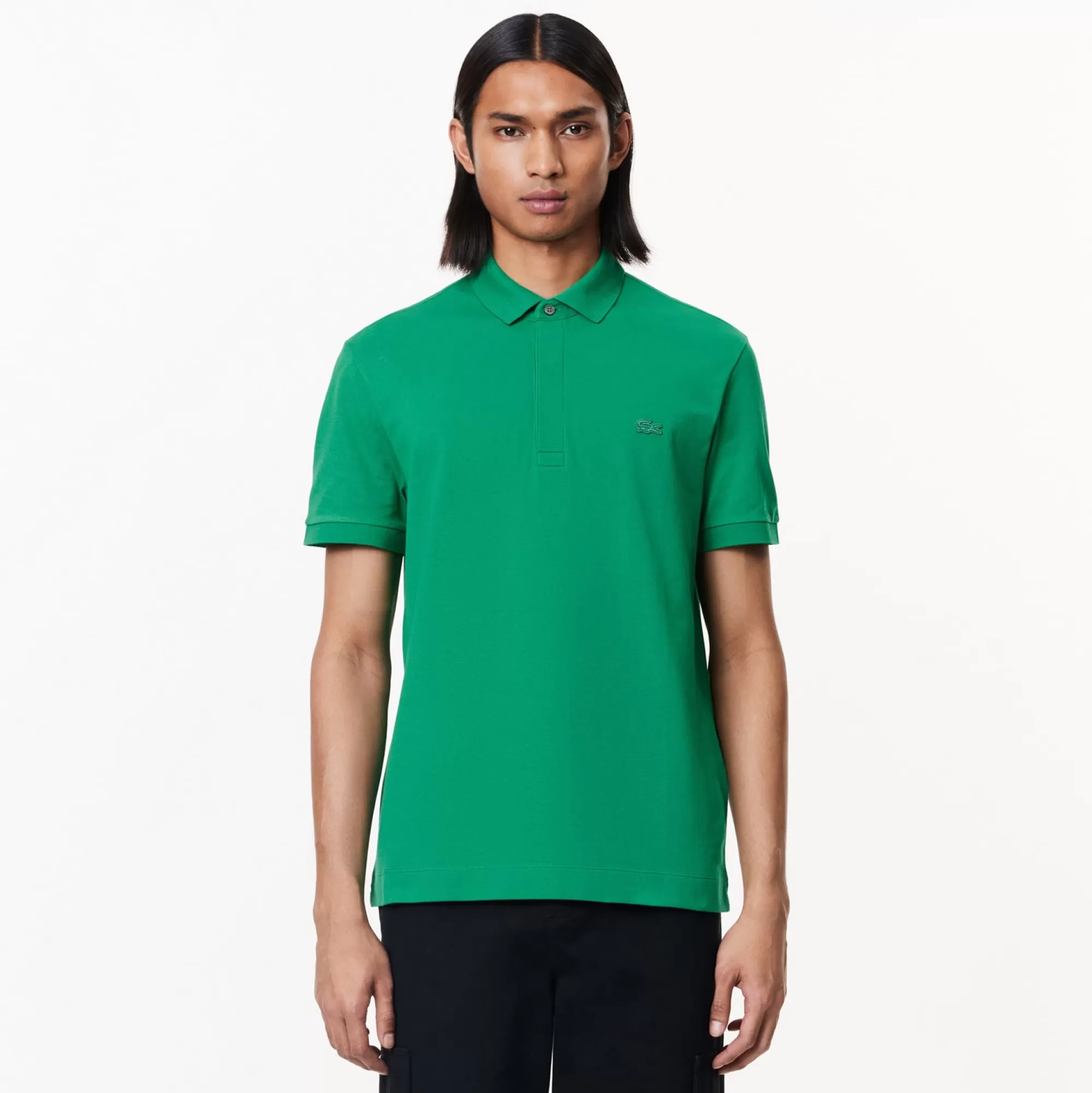 LACOSTE Polos^Polo Paris em Piqué Elástico Regular Fit