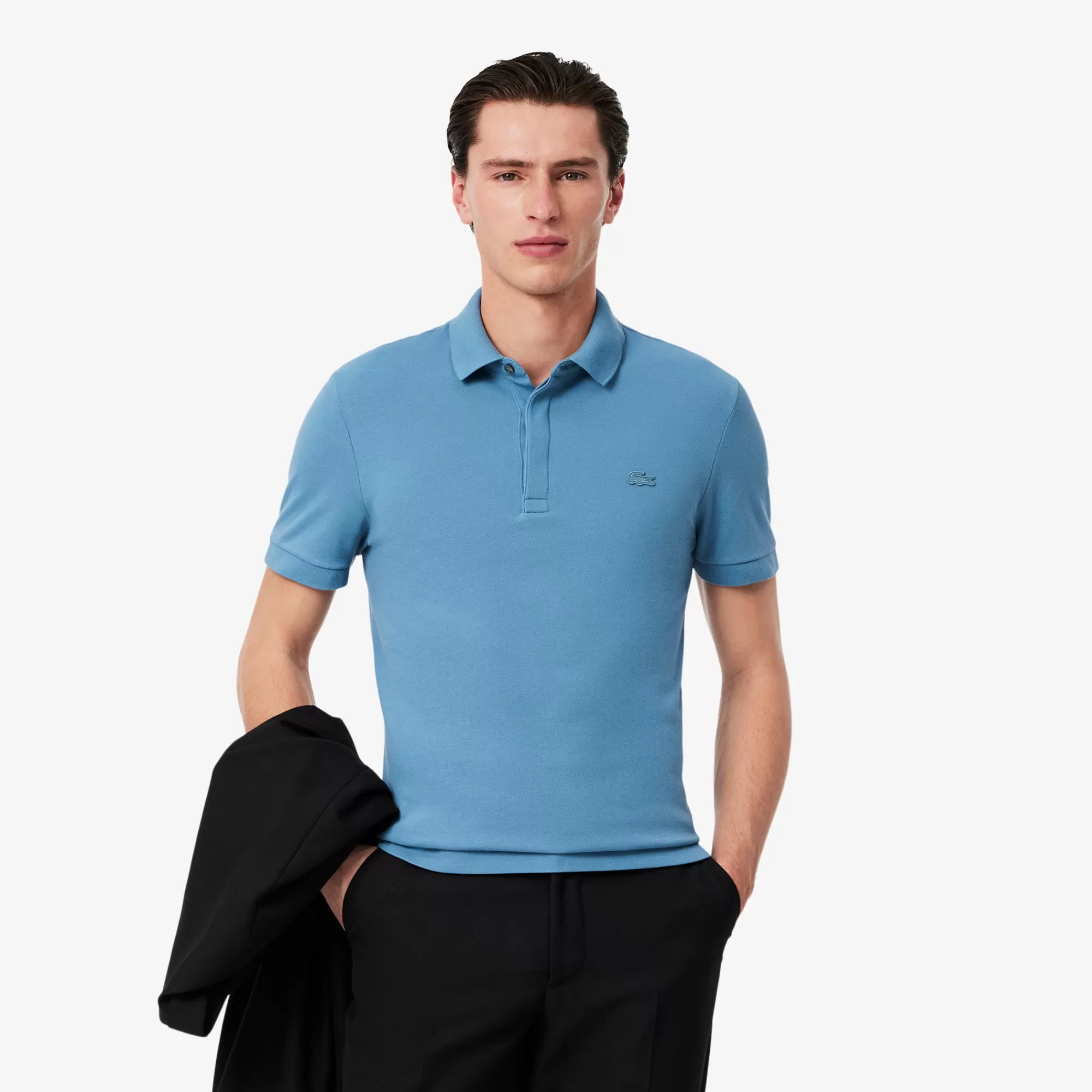 LACOSTE Polos^Polo Paris em Piqué Elástico Regular Fit