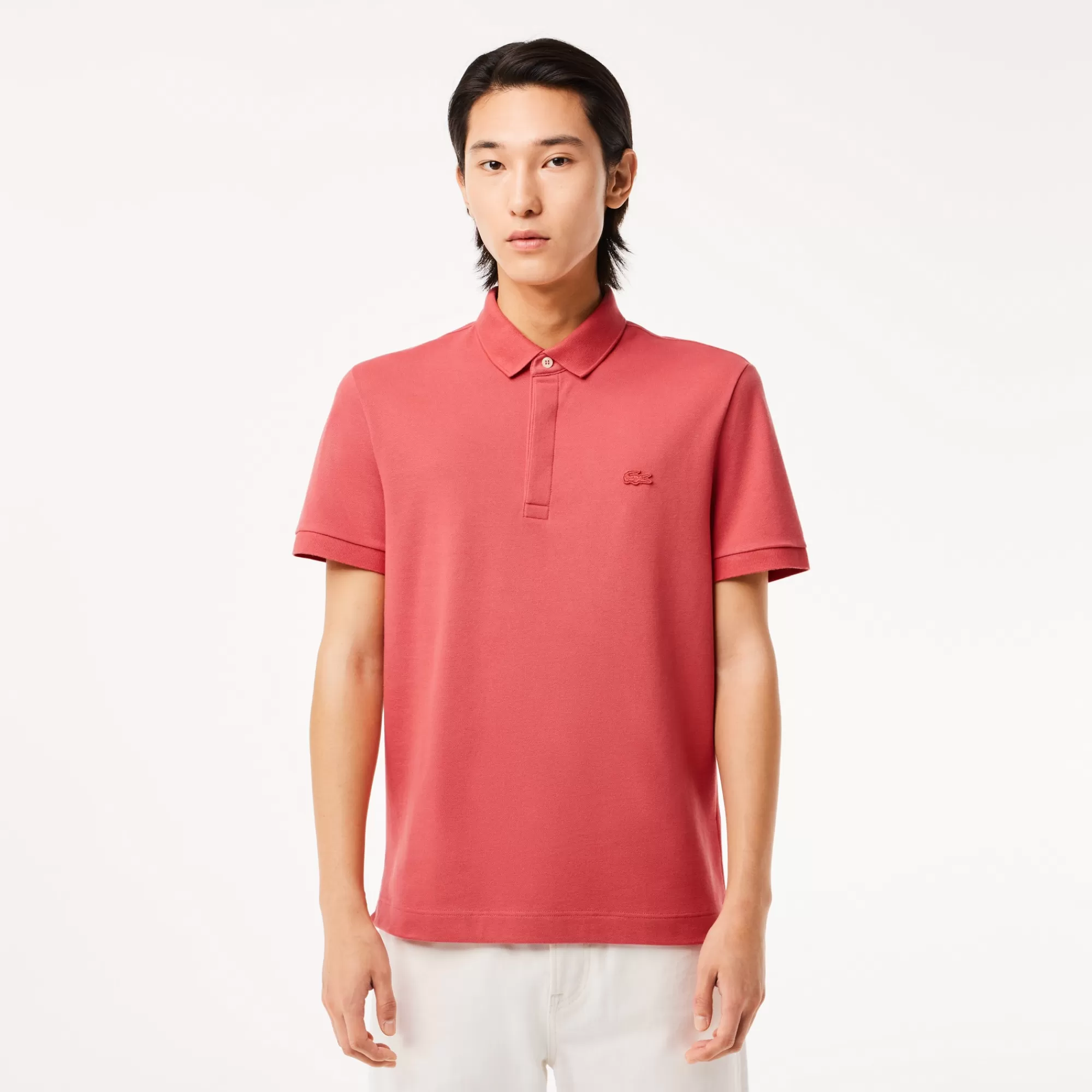 LACOSTE Polos^Polo Paris em Piqué Elástico Regular Fit