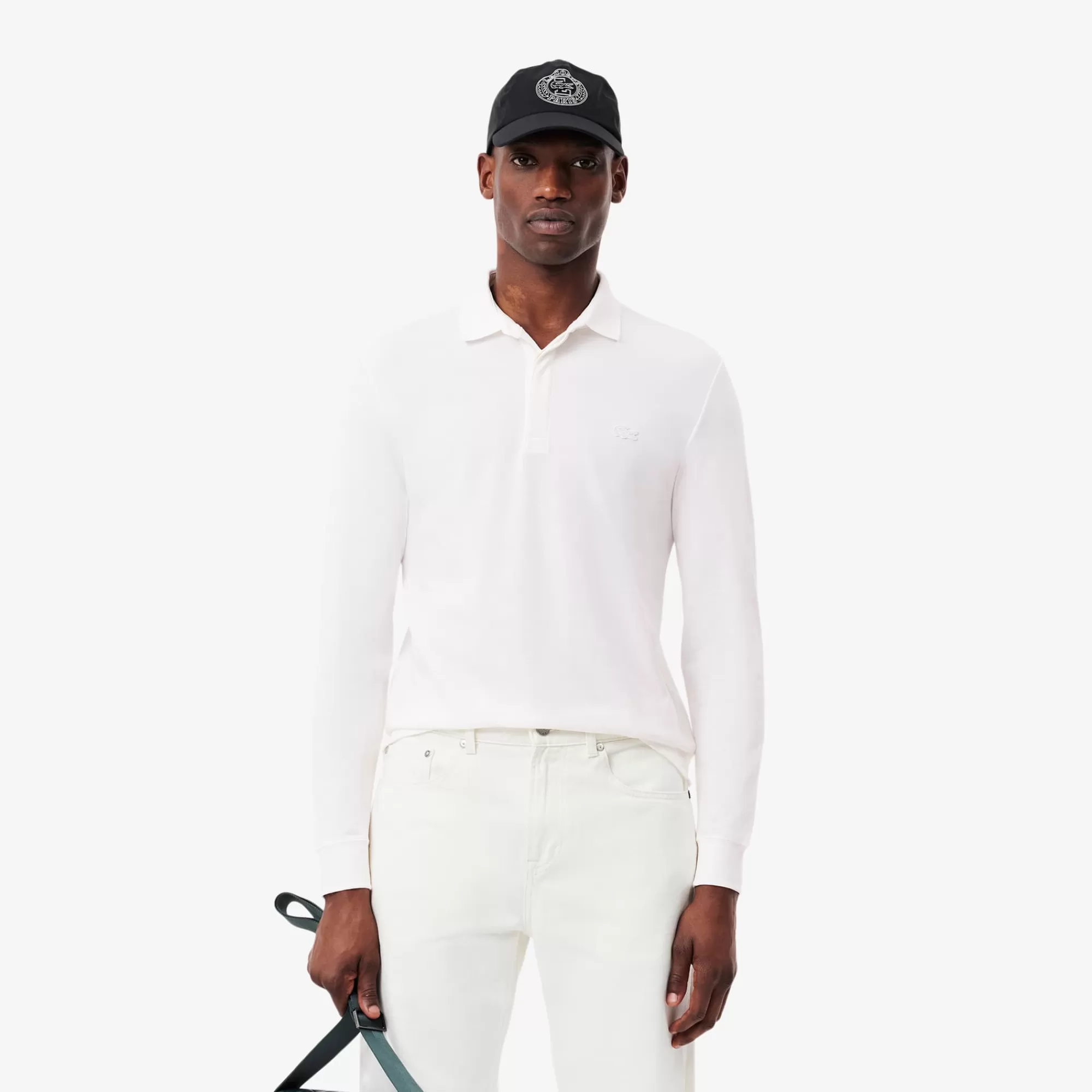 LACOSTE Polos^Polo Paris em Piqué Elástico Regular Fit