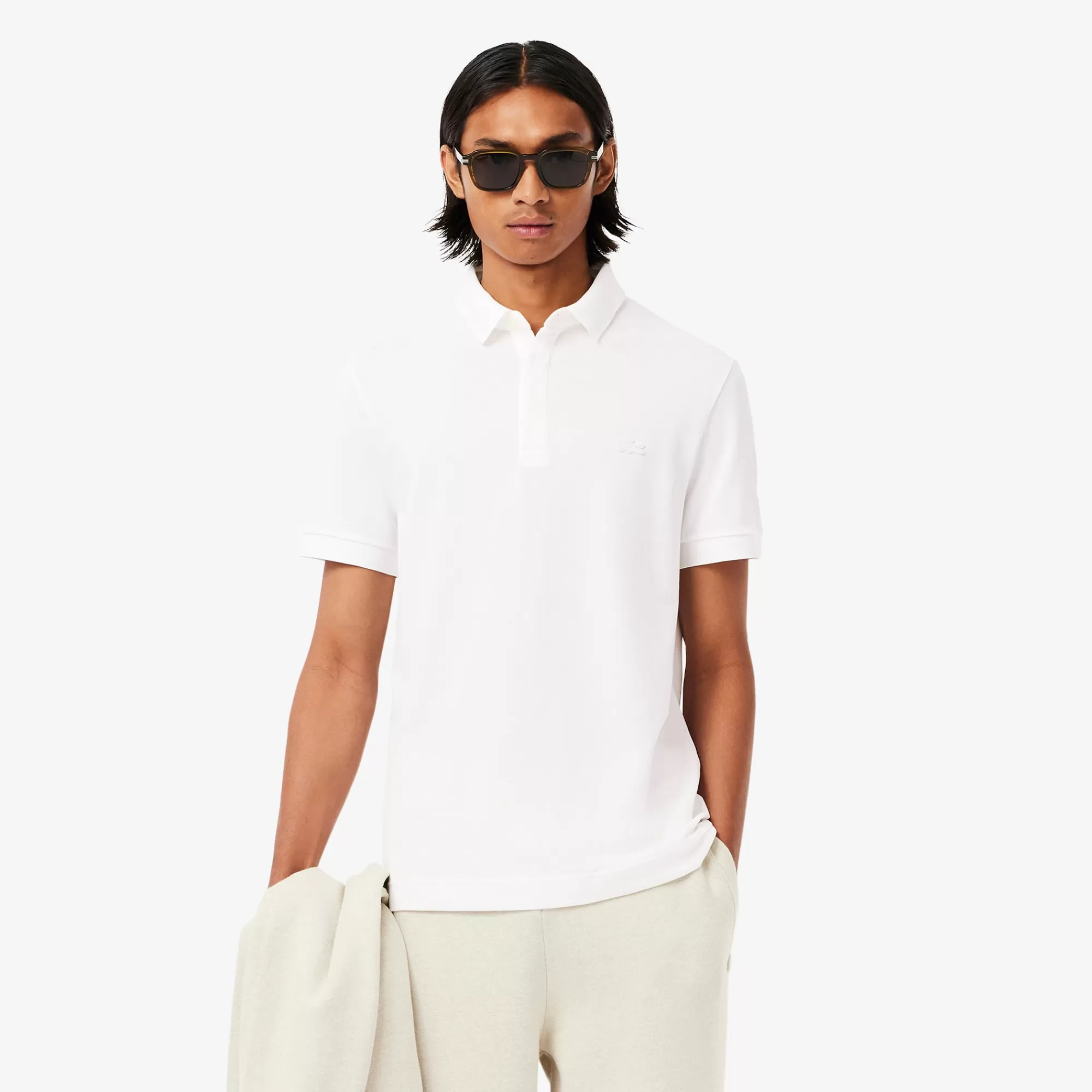 LACOSTE Polos^Polo Paris em Piqué Elástico Regular Fit