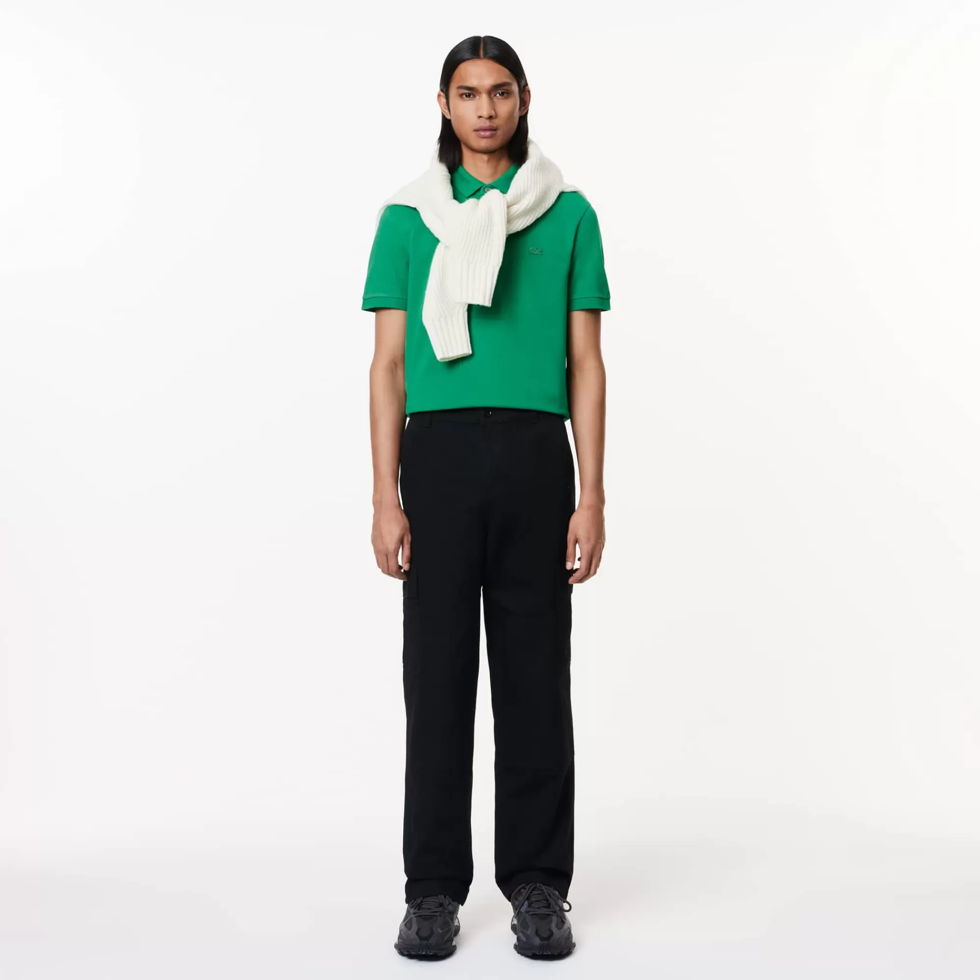 LACOSTE Polos^Polo Paris em Piqué Elástico Regular Fit