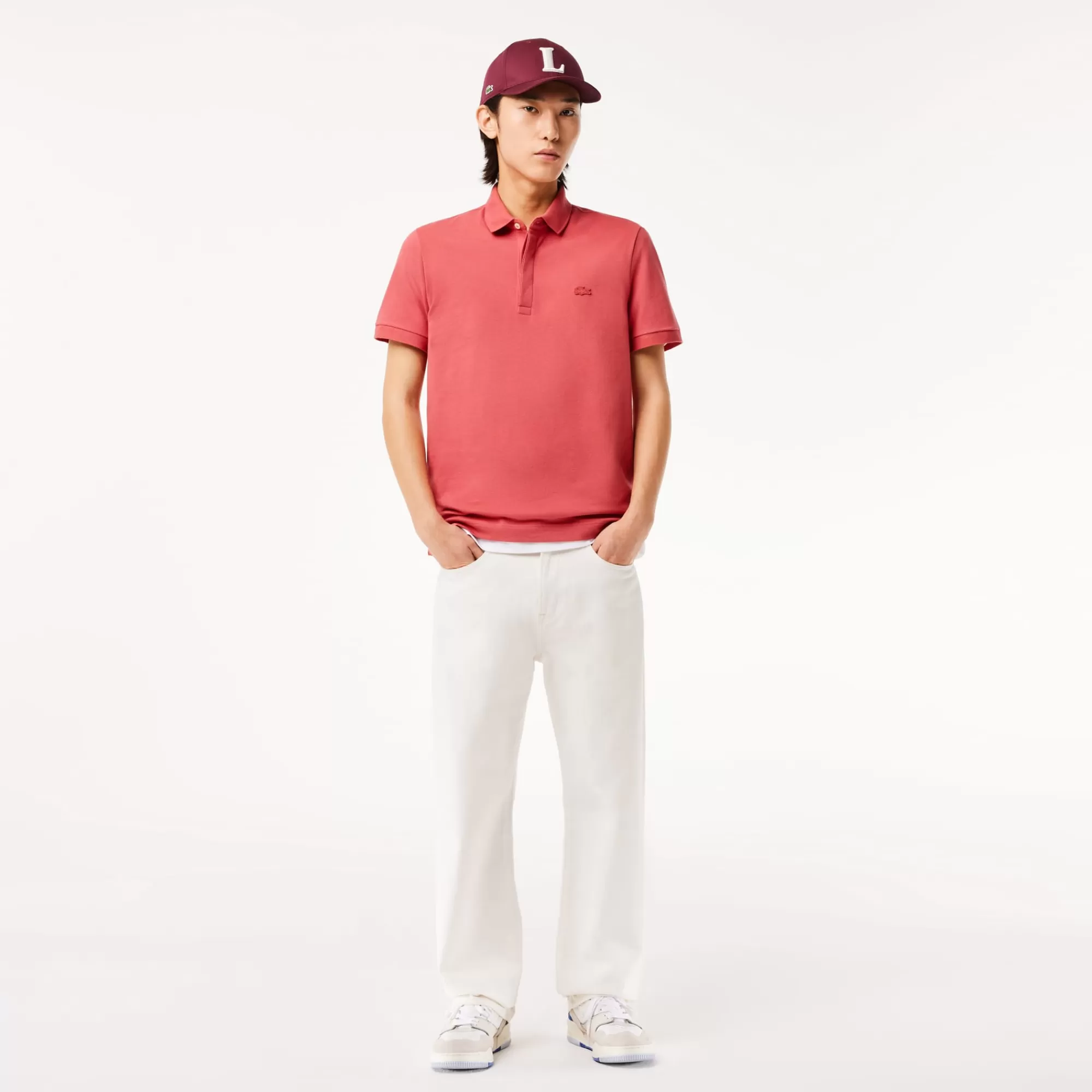 LACOSTE Polos^Polo Paris em Piqué Elástico Regular Fit