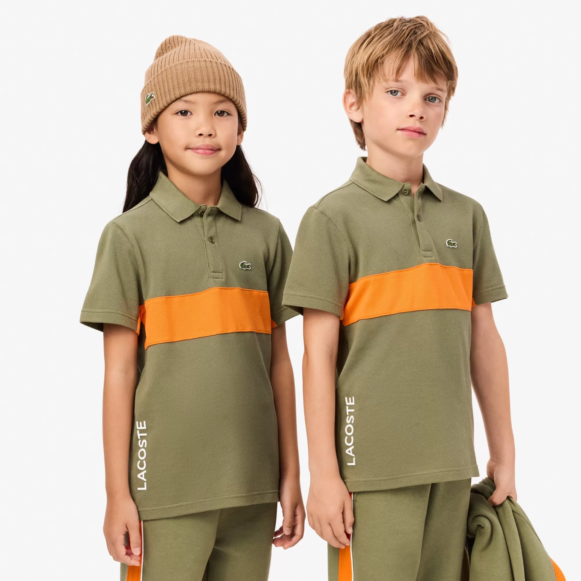 Crianças LACOSTE Moda Menina | Moda Menino^Polo Petit Piqué com Risca em Contraste