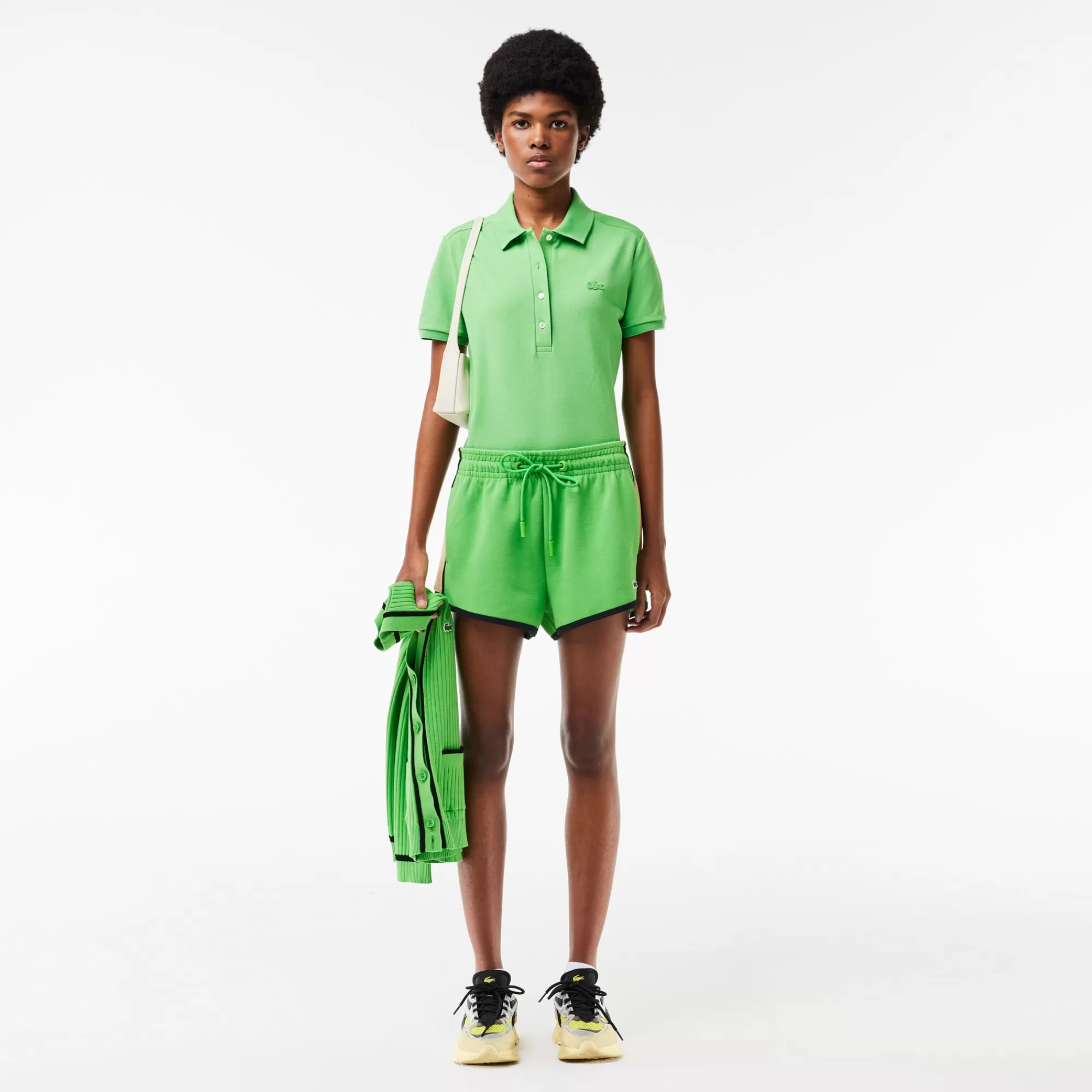 MULHER LACOSTE Polos^Polo piqué de algodão stretch para Mulher