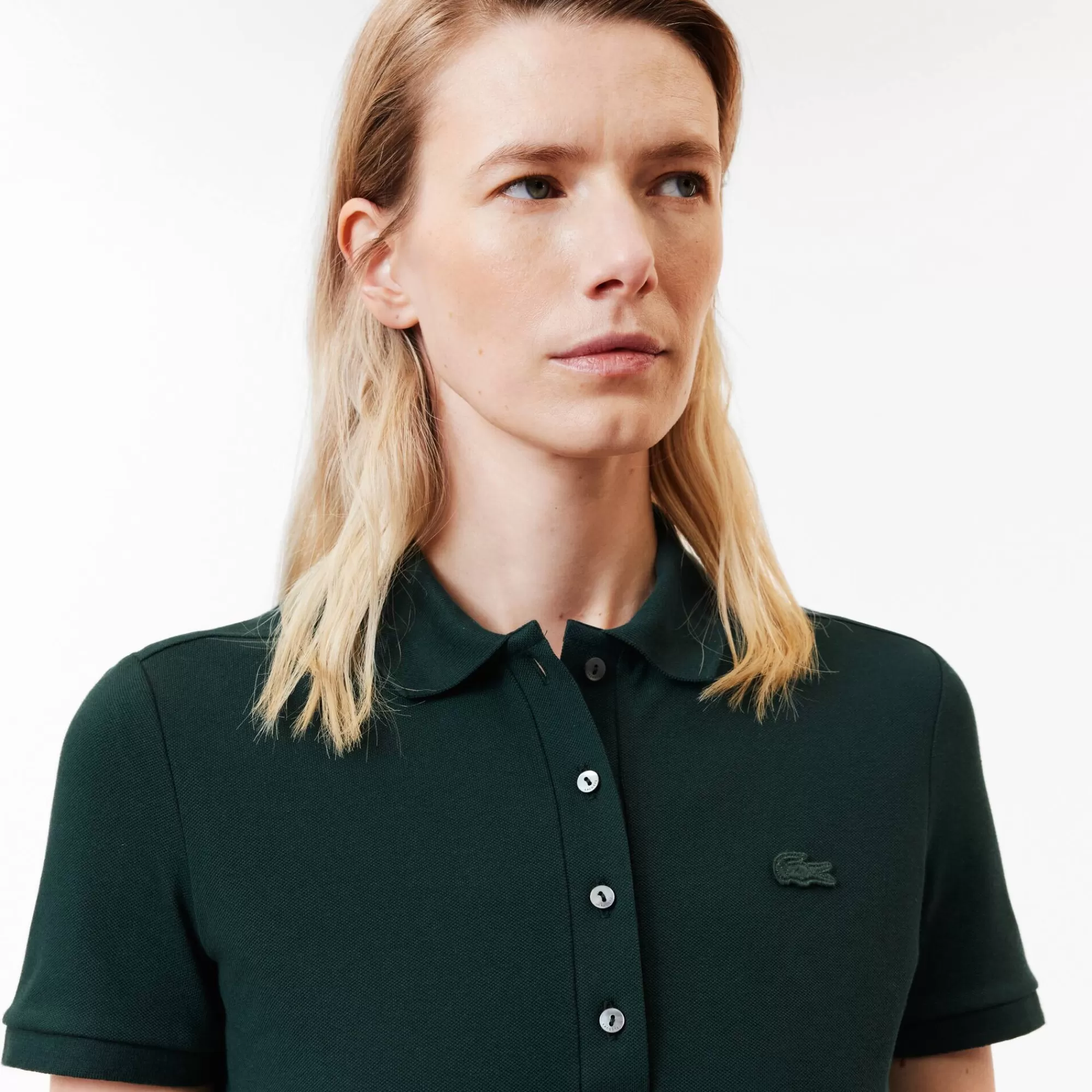 MULHER LACOSTE Polos^Polo piqué de algodão stretch para Mulher