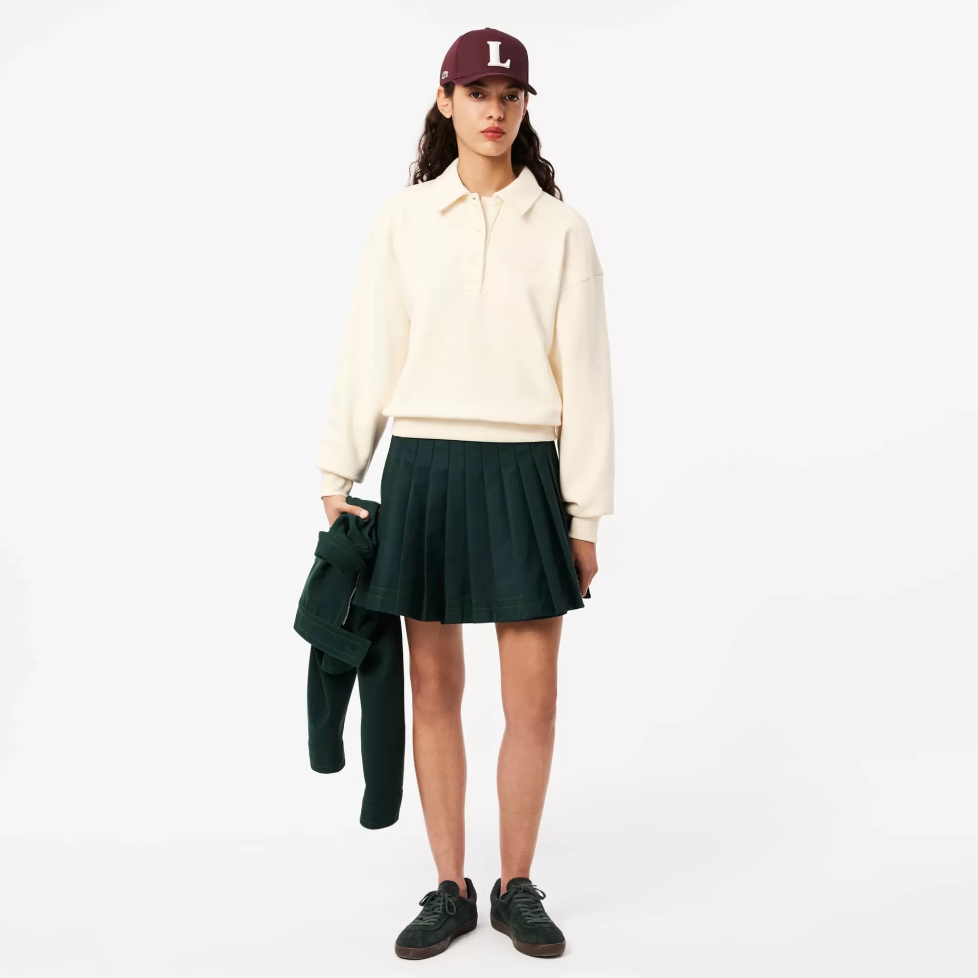 MULHER LACOSTE Sweatshirts^Polo Sweatshirt de Felpa Bordada