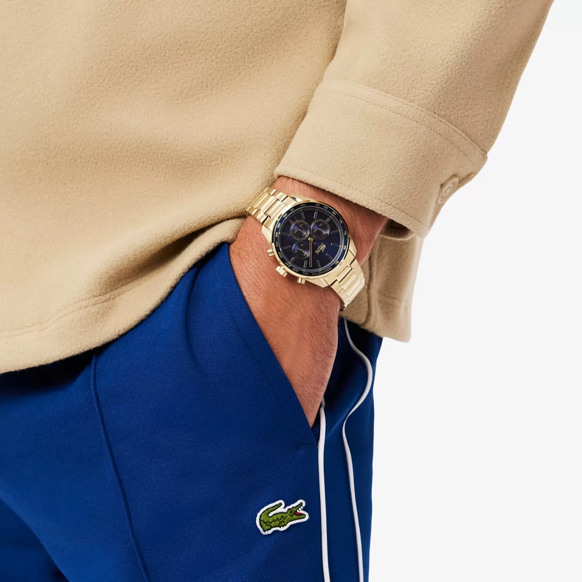 LACOSTE Relógios^Relógio Cronógrafo Boston em Aço Inoxidável com Banho de Iões