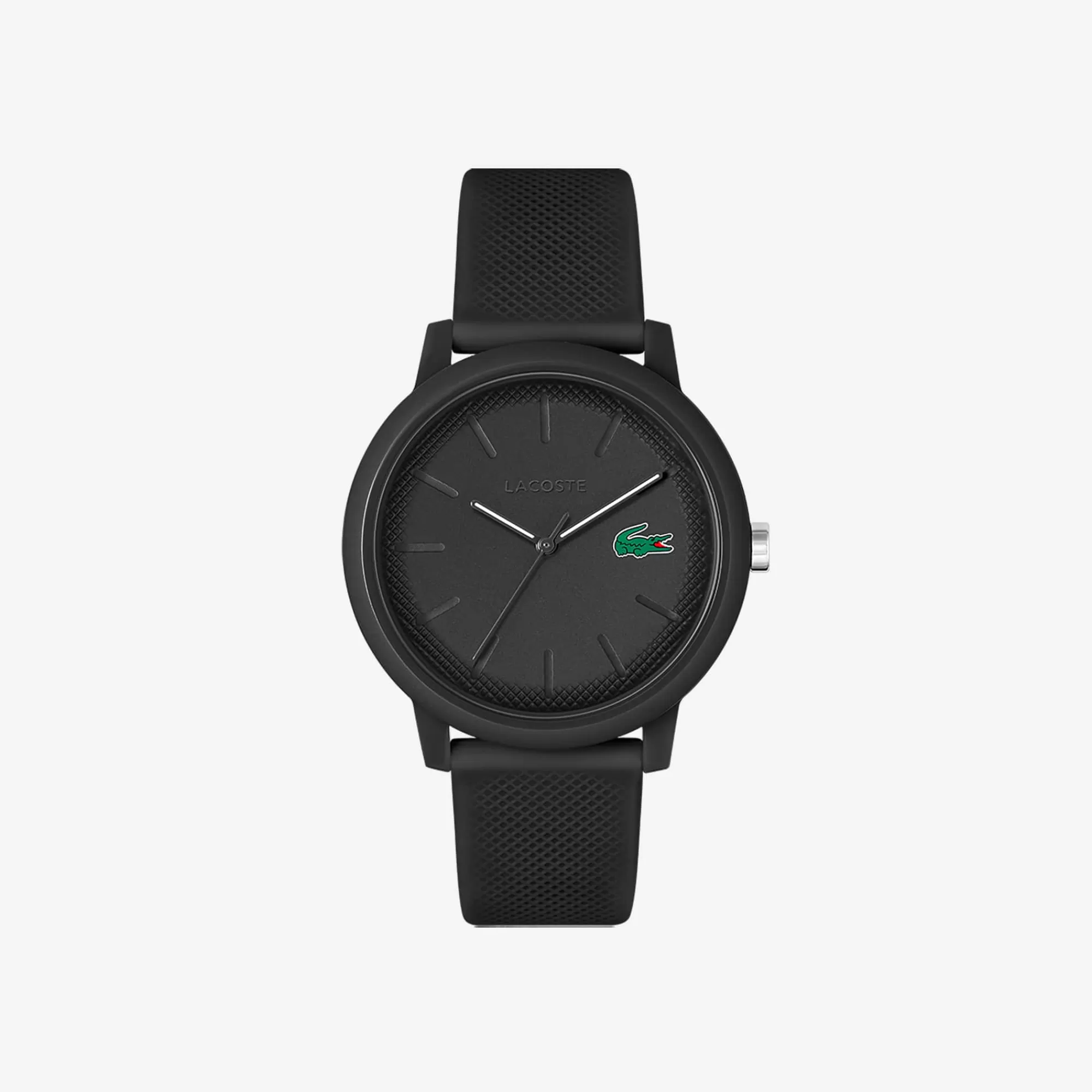 LACOSTE Relógios^Relógio .12.12 com pulseira de silicone preto para homem