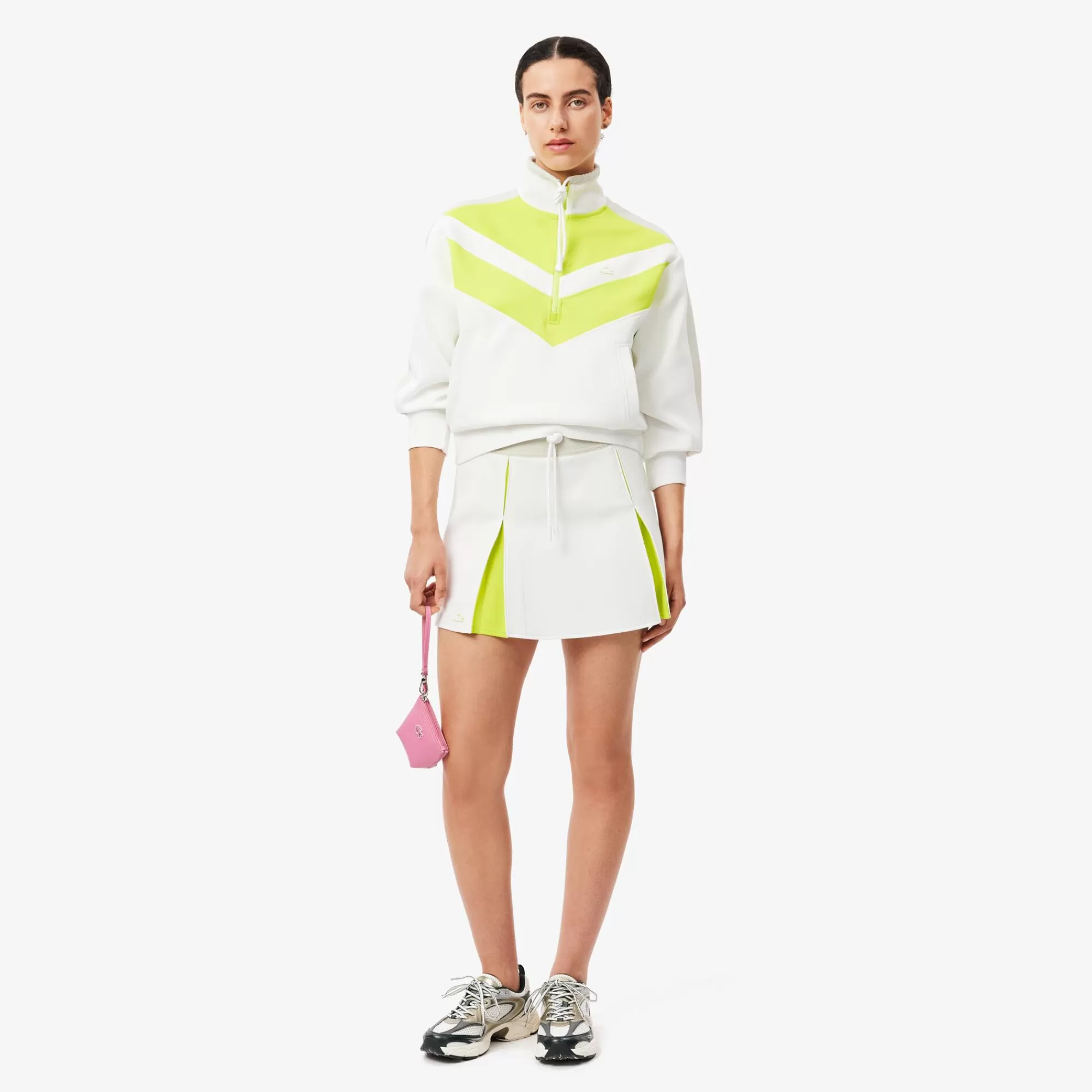 MULHER LACOSTE Vestidos & Saias^Saia Colorblock Ajustável em Interlock