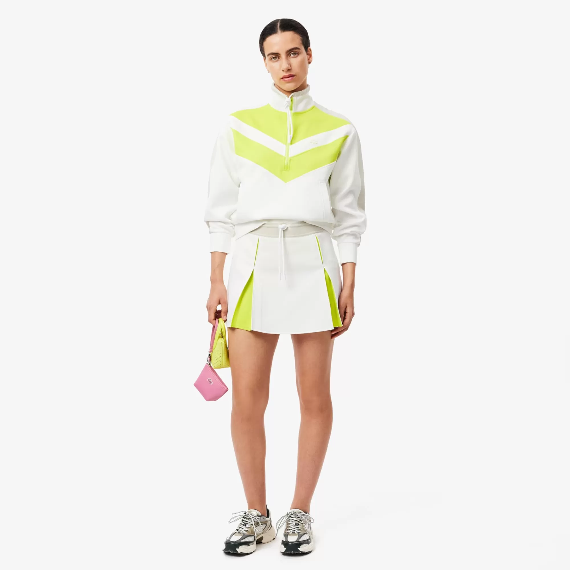 MULHER LACOSTE Vestidos & Saias^Saia Colorblock Ajustável em Interlock
