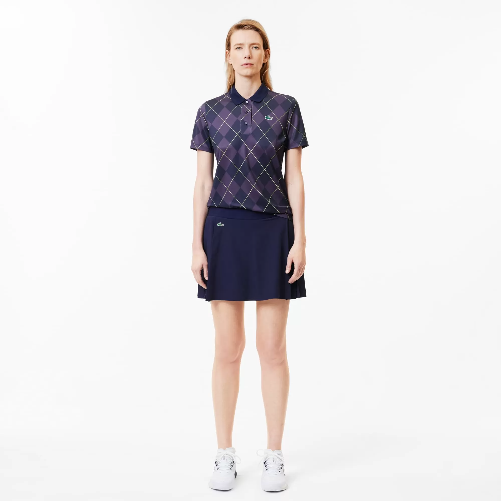 MULHER LACOSTE Golfe | Roupa Deportiva Mulher^Saia de Golf Elástica com Forro e Tecnologia Ultra-Dry